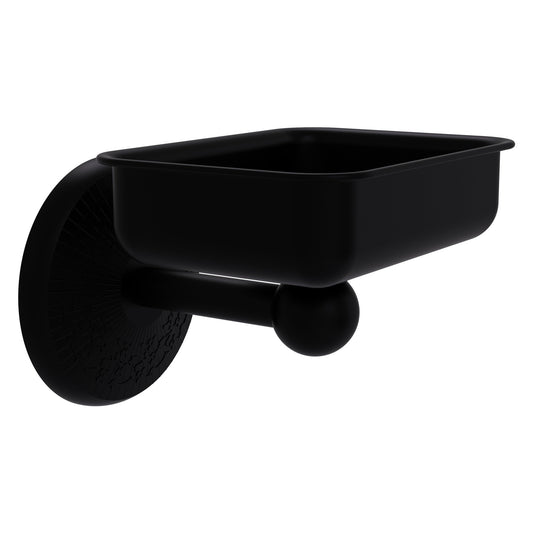 Allied Brass Monte Carlo MC-32 4.5" x 3.5" Matte Black Solid Brass Wall-Mounted Soap Dish