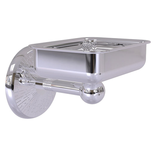 Allied Brass Monte Carlo MC-32 4.5" x 3.5" Polished Chrome Solid Brass Wall-Mounted Soap Dish