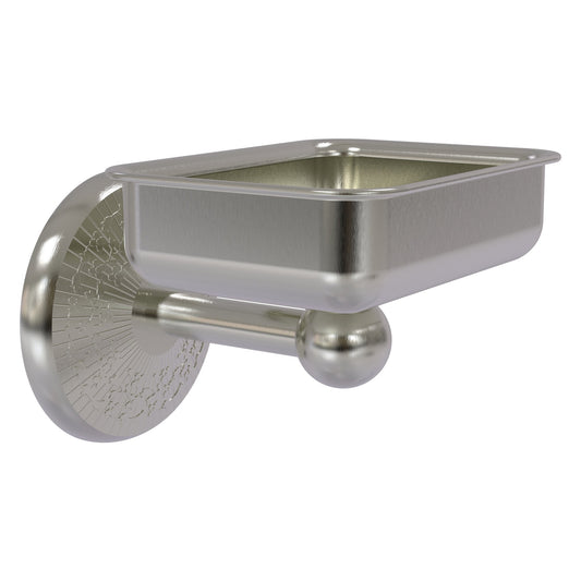 Allied Brass Monte Carlo MC-32 4.5" x 3.5" Satin Nickel Solid Brass Wall-Mounted Soap Dish