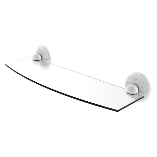 Allied Brass Monte Carlo MC-33/18 18" x 5" Matte White Solid Brass Glass Shelf