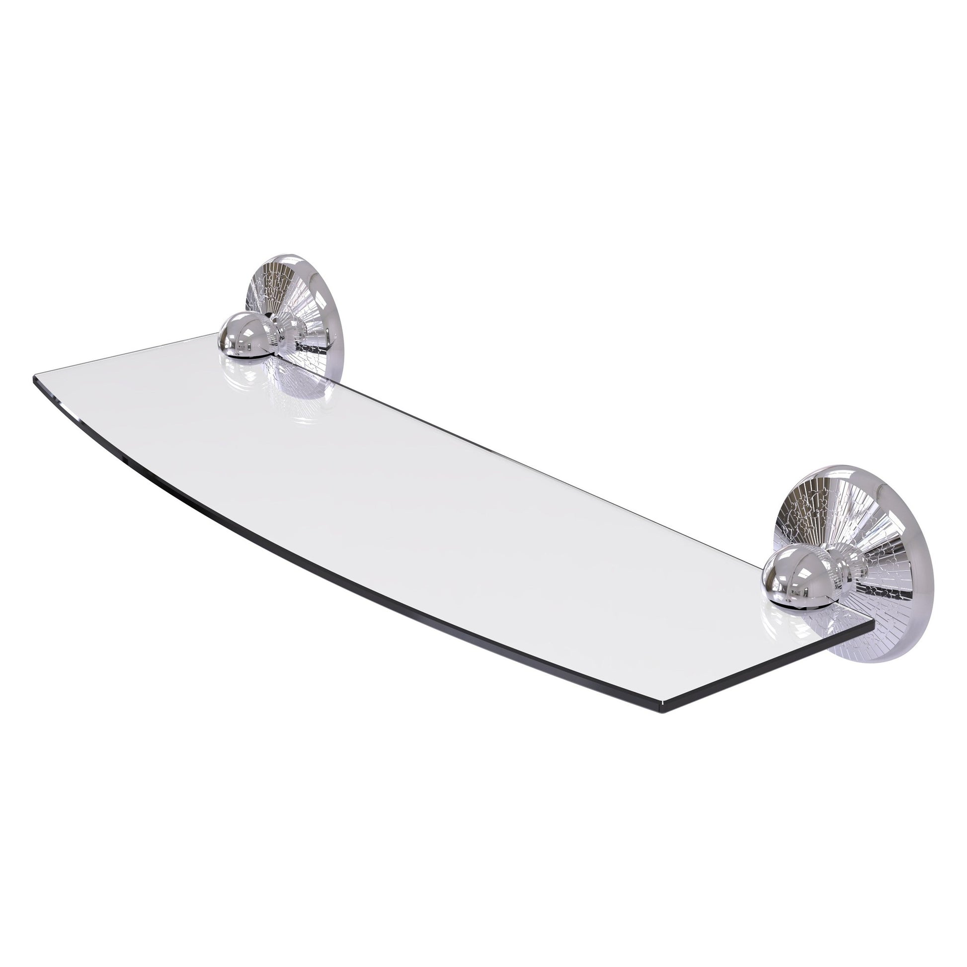 Allied Brass Monte Carlo MC-33/18 18" x 5" Polished Chrome Solid Brass Glass Shelf