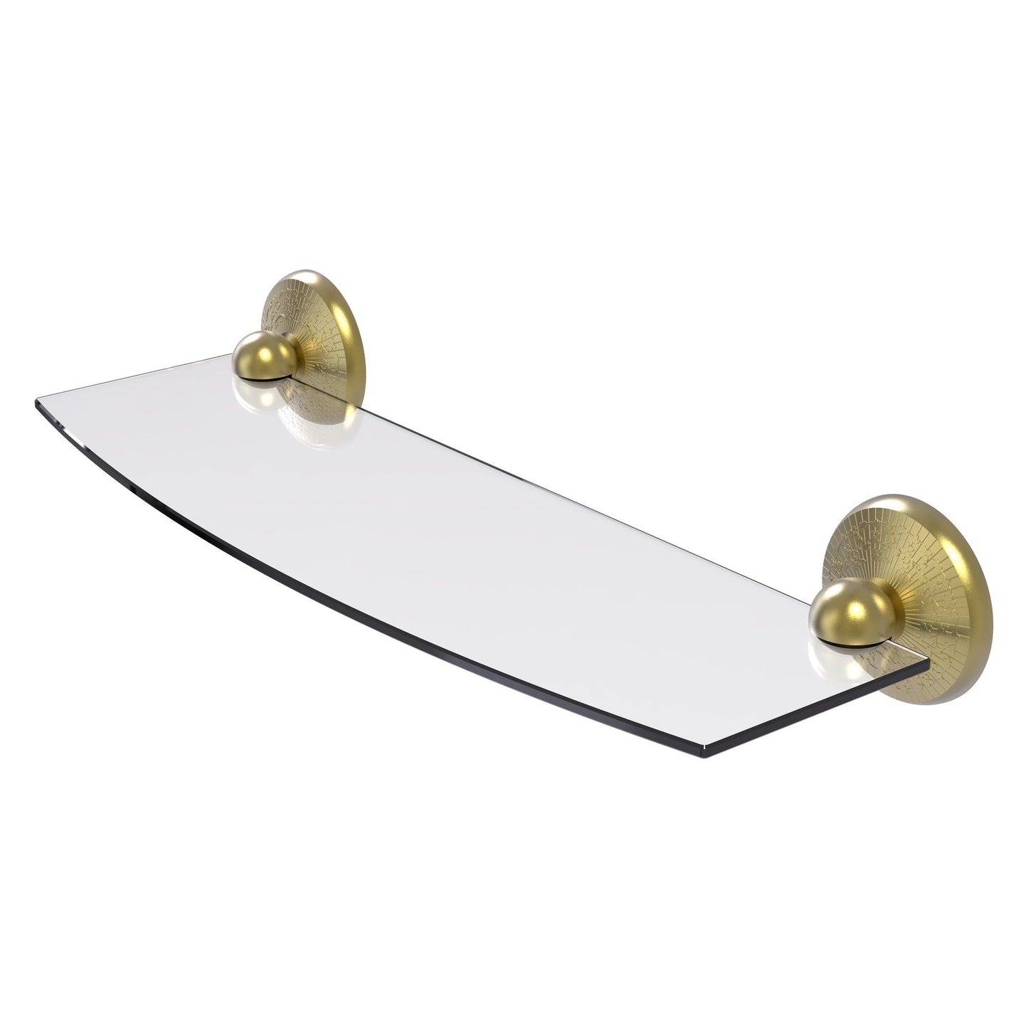 Allied Brass Monte Carlo MC-33/18 18" x 5" Satin Brass Solid Brass Glass Shelf
