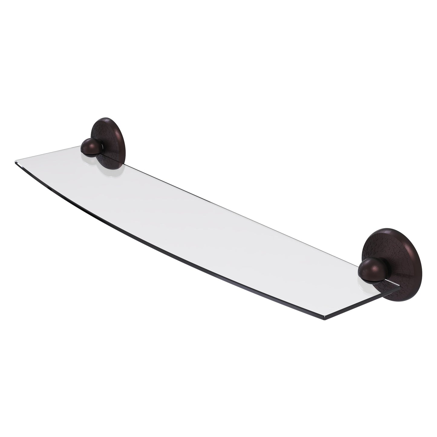 Allied Brass Monte Carlo MC-33/24 24" x 5" Antique Bronze Solid Brass Glass Shelf