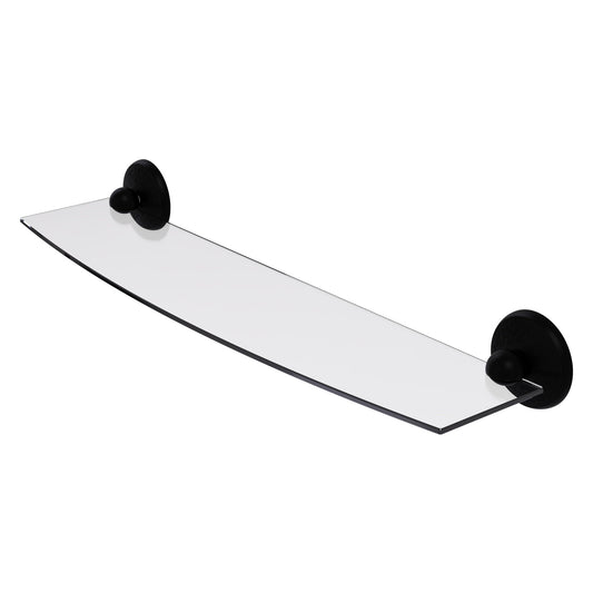 Allied Brass Monte Carlo MC-33/24 24" x 5" Matte Black Solid Brass Glass Shelf