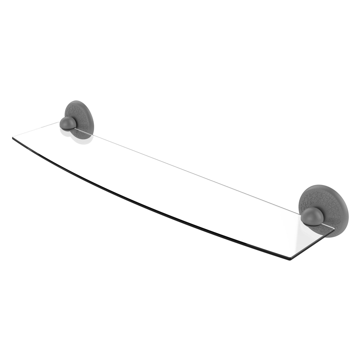 Allied Brass Monte Carlo MC-33/24 24" x 5" Matte Gray Solid Brass Glass Shelf