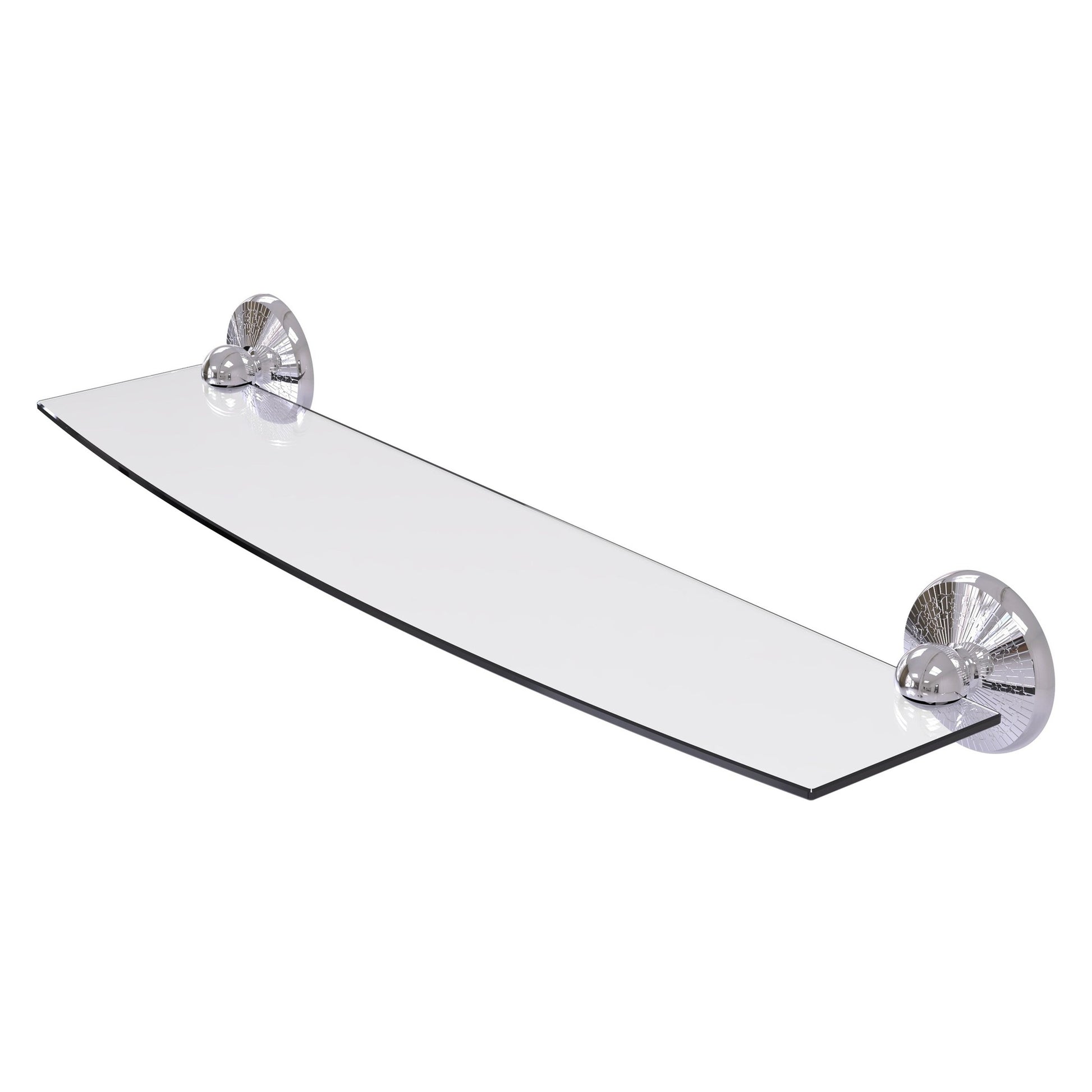 Allied Brass Monte Carlo MC-33/24 24" x 5" Polished Chrome Solid Brass Glass Shelf