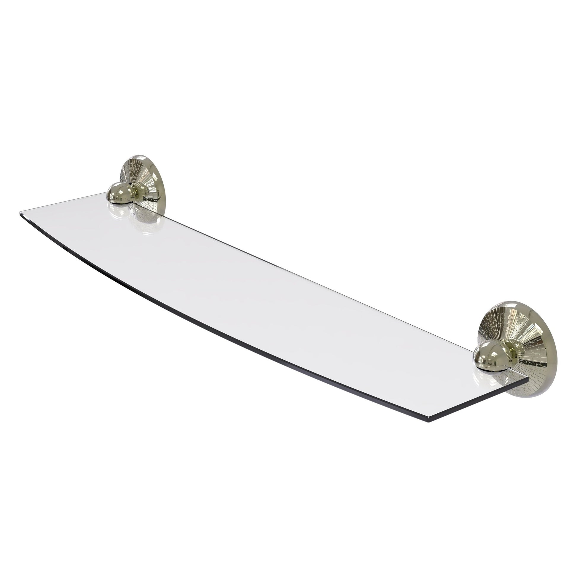 Allied Brass Monte Carlo MC-33/24 24" x 5" Polished Nickel Solid Brass Glass Shelf