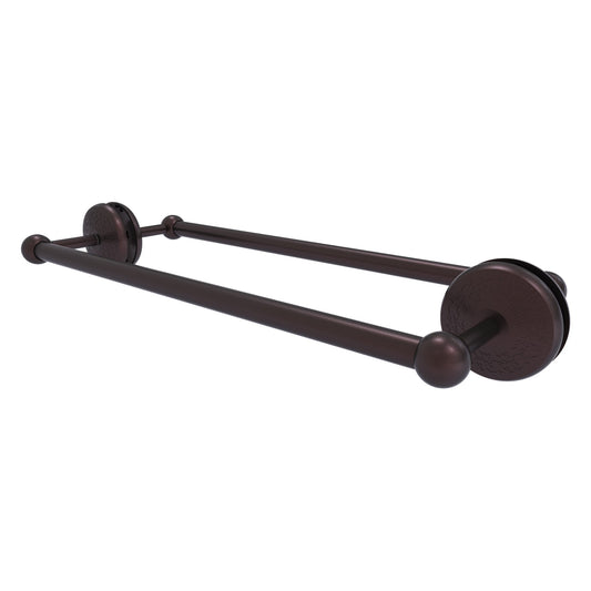 Allied Brass Monte Carlo MC-41-BB-18 21" x 7.8" Antique Bronze Solid Brass Back-to-Back Shower Door Towel Bar