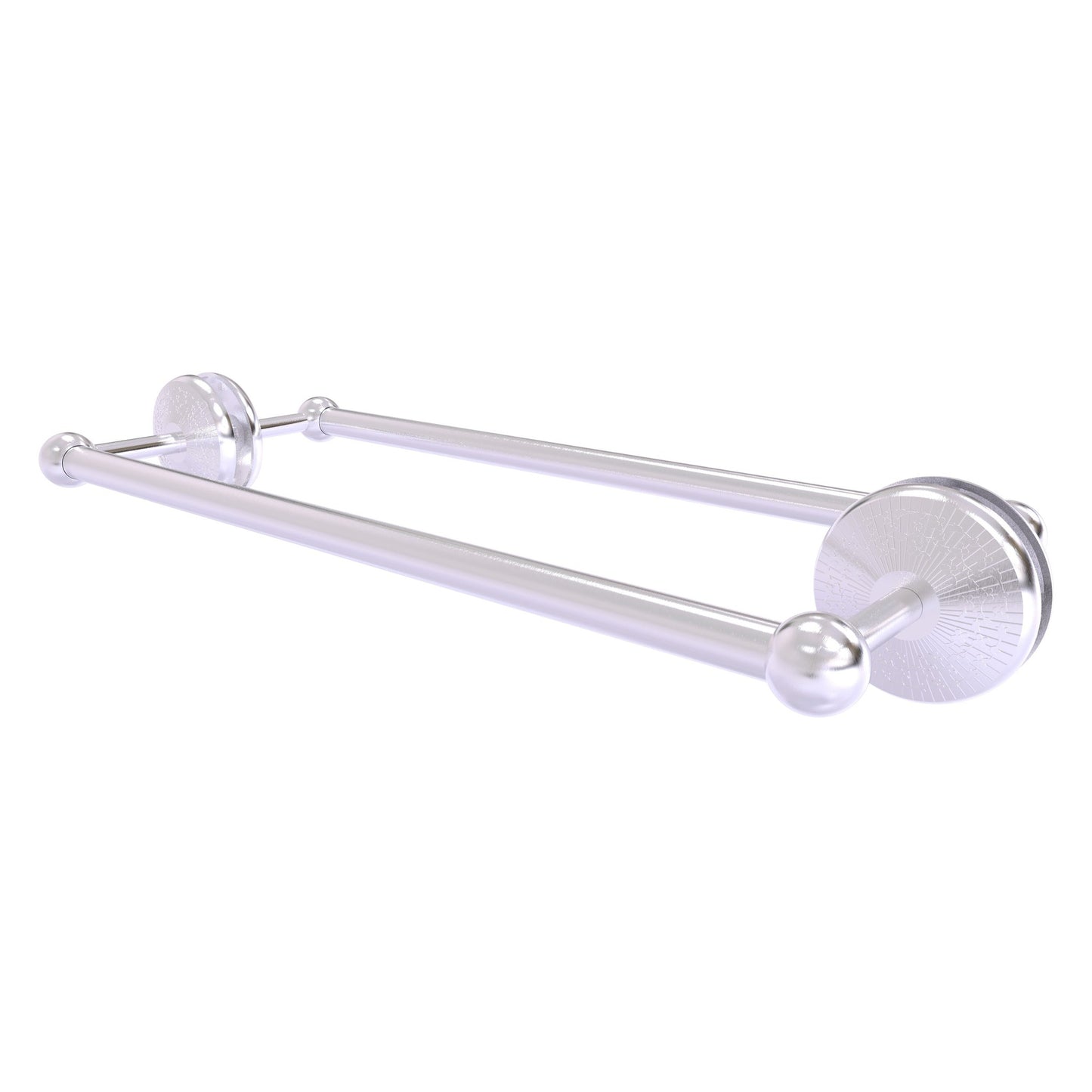 Allied Brass Monte Carlo MC-41-BB-18 21" x 7.8" Satin Chrome Solid Brass Back-to-Back Shower Door Towel Bar