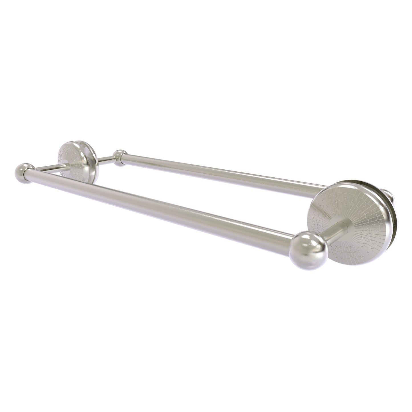 Allied Brass Monte Carlo MC-41-BB-18 21" x 7.8" Satin Nickel Solid Brass Back-to-Back Shower Door Towel Bar