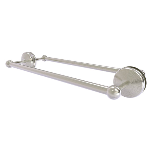 Allied Brass Monte Carlo MC-41-BB-18 21" x 7.8" Satin Nickel Solid Brass Back-to-Back Shower Door Towel Bar
