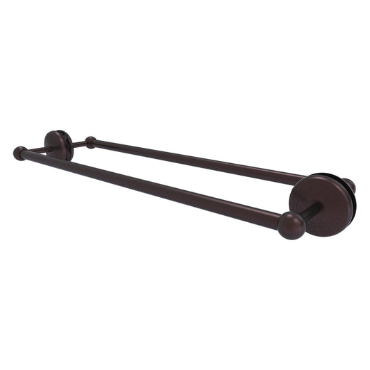 Allied Brass Monte Carlo MC-41-BB-24 27" x 7.8" Antique Bronze Solid Brass Back-to-Back Shower Door Towel Bar