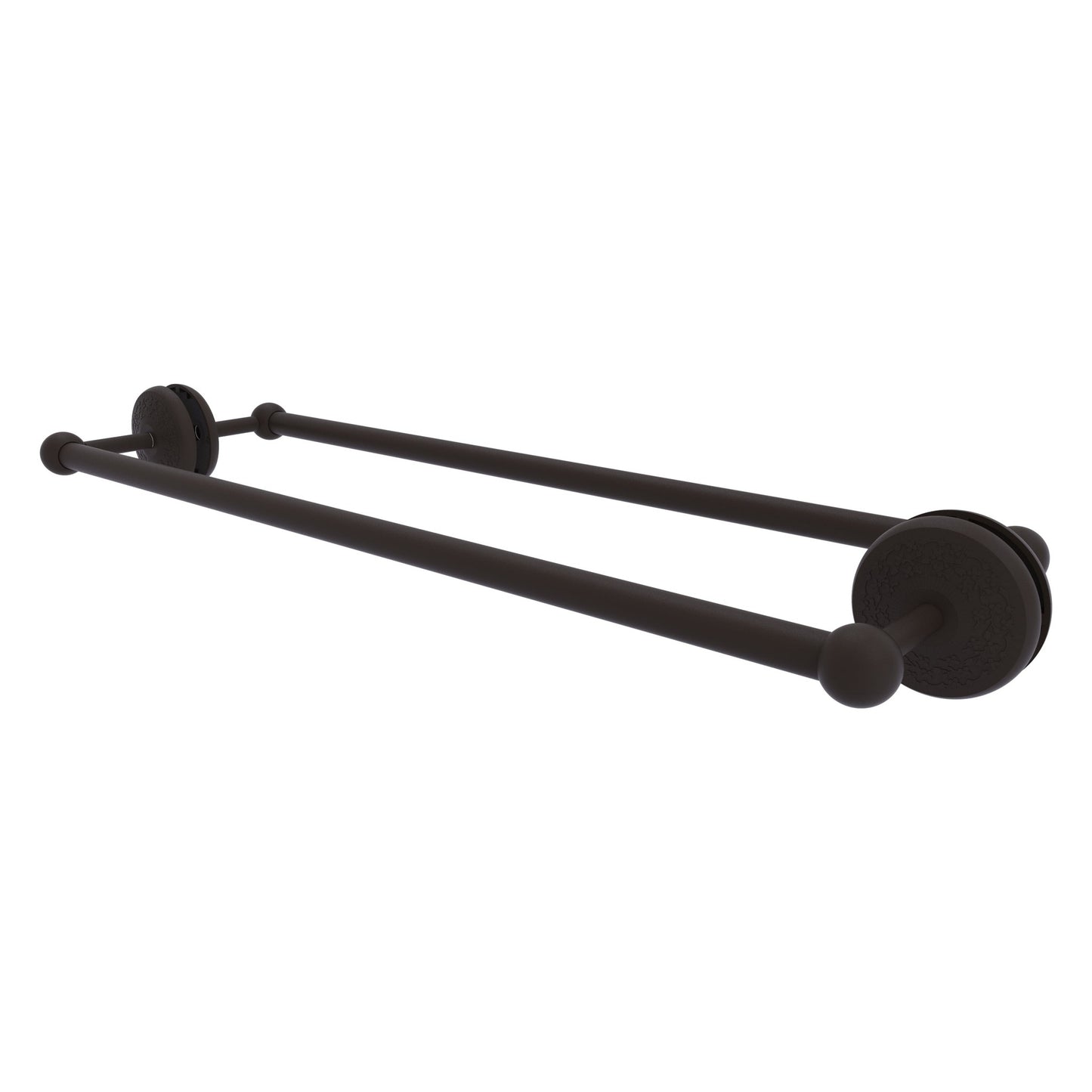 Allied Brass Monte Carlo MC-41-BB-24 27" x 7.8" Oil Rubbed Bronze Solid Brass Back-to-Back Shower Door Towel Bar