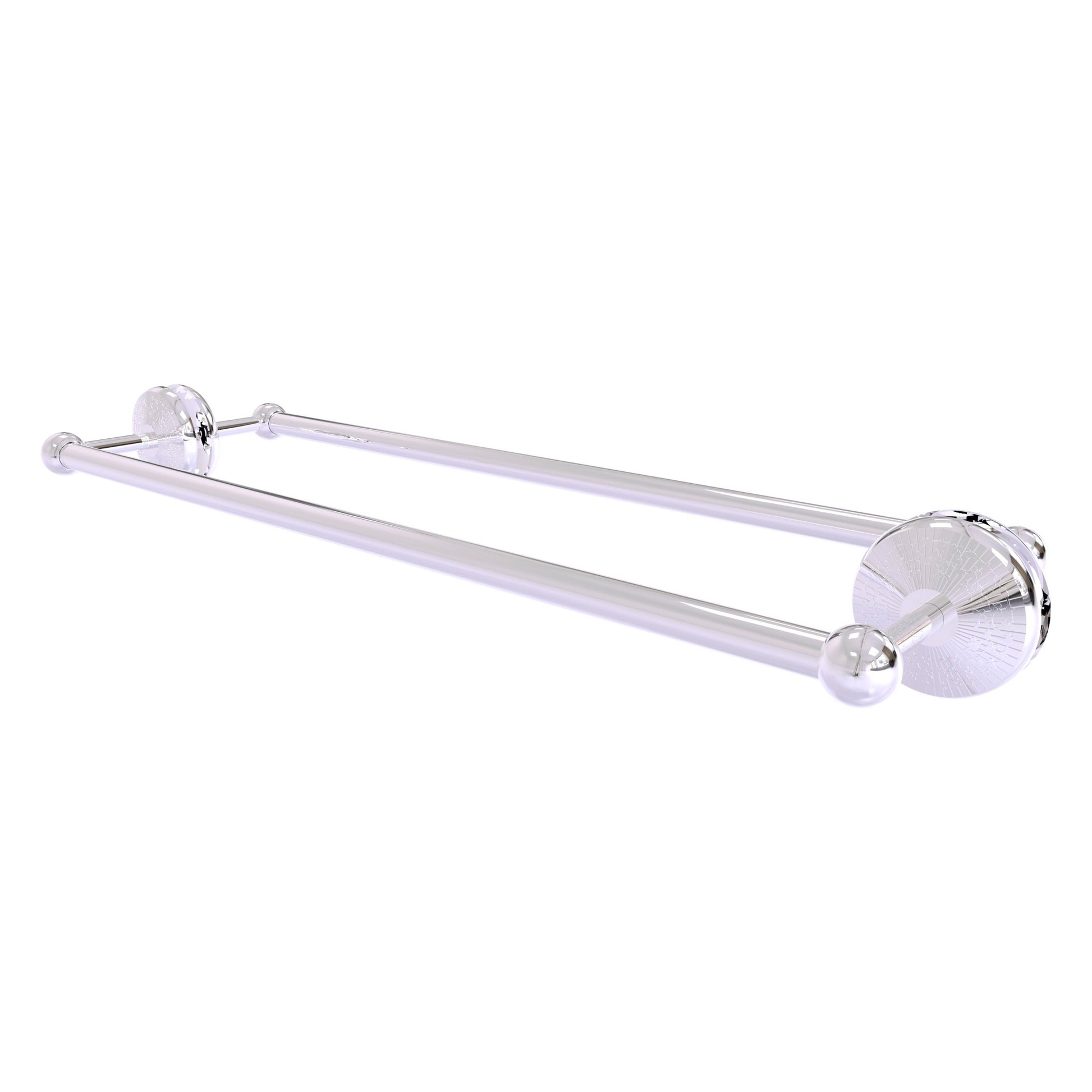 Allied Brass Monte Carlo MC-41-BB-24 27" x 7.8" Polished Chrome Solid Brass Back-to-Back Shower Door Towel Bar