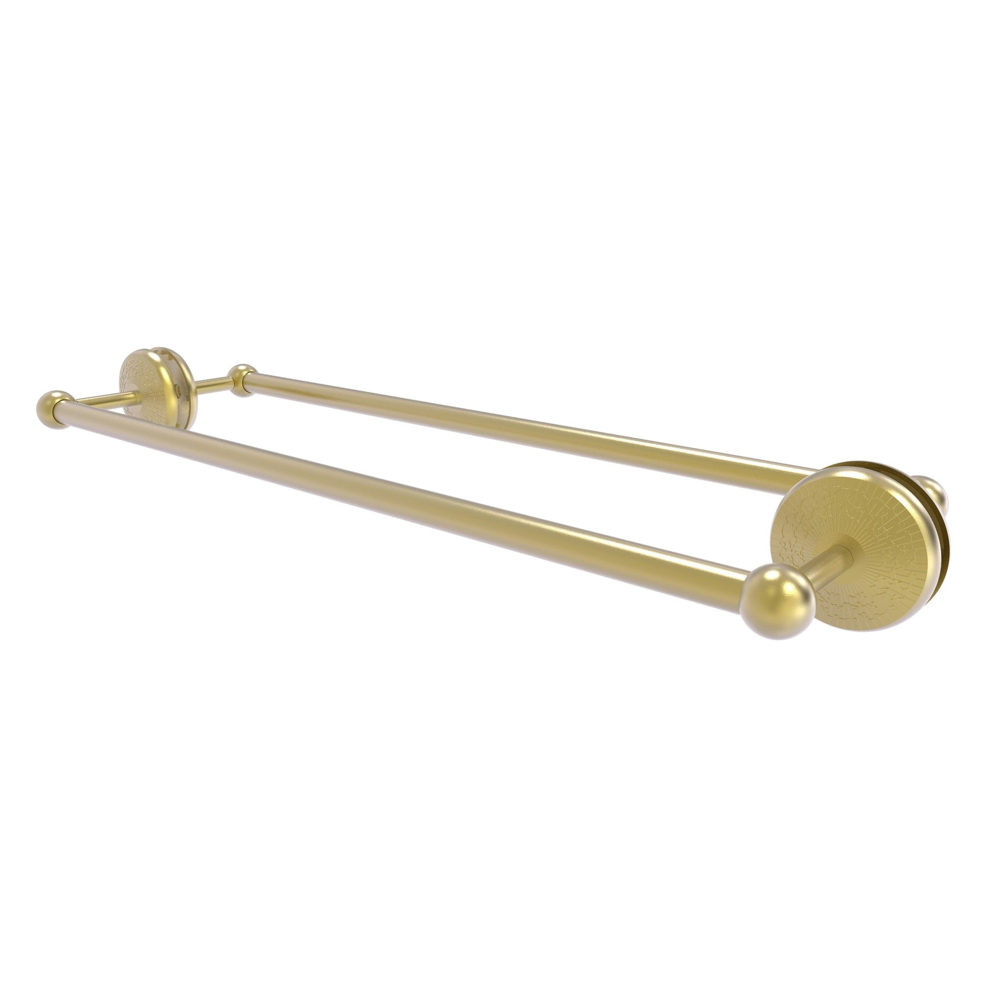 Allied Brass Monte Carlo MC-41-BB-24 27" x 7.8" Satin Brass Solid Brass Back-to-Back Shower Door Towel Bar