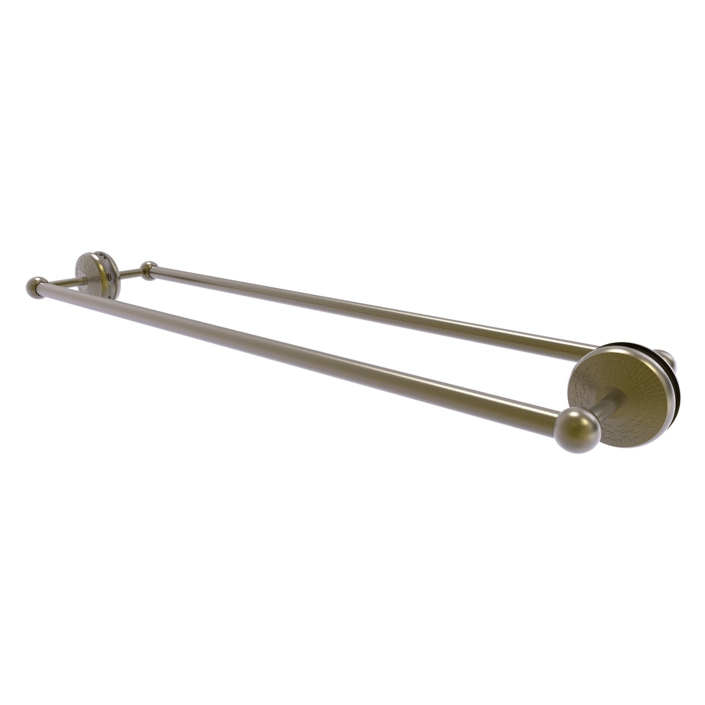 Allied Brass Monte Carlo MC-41-BB-30 33" x 7.8" Antique Brass Solid Brass Back-to-Back Shower Door Towel Bar