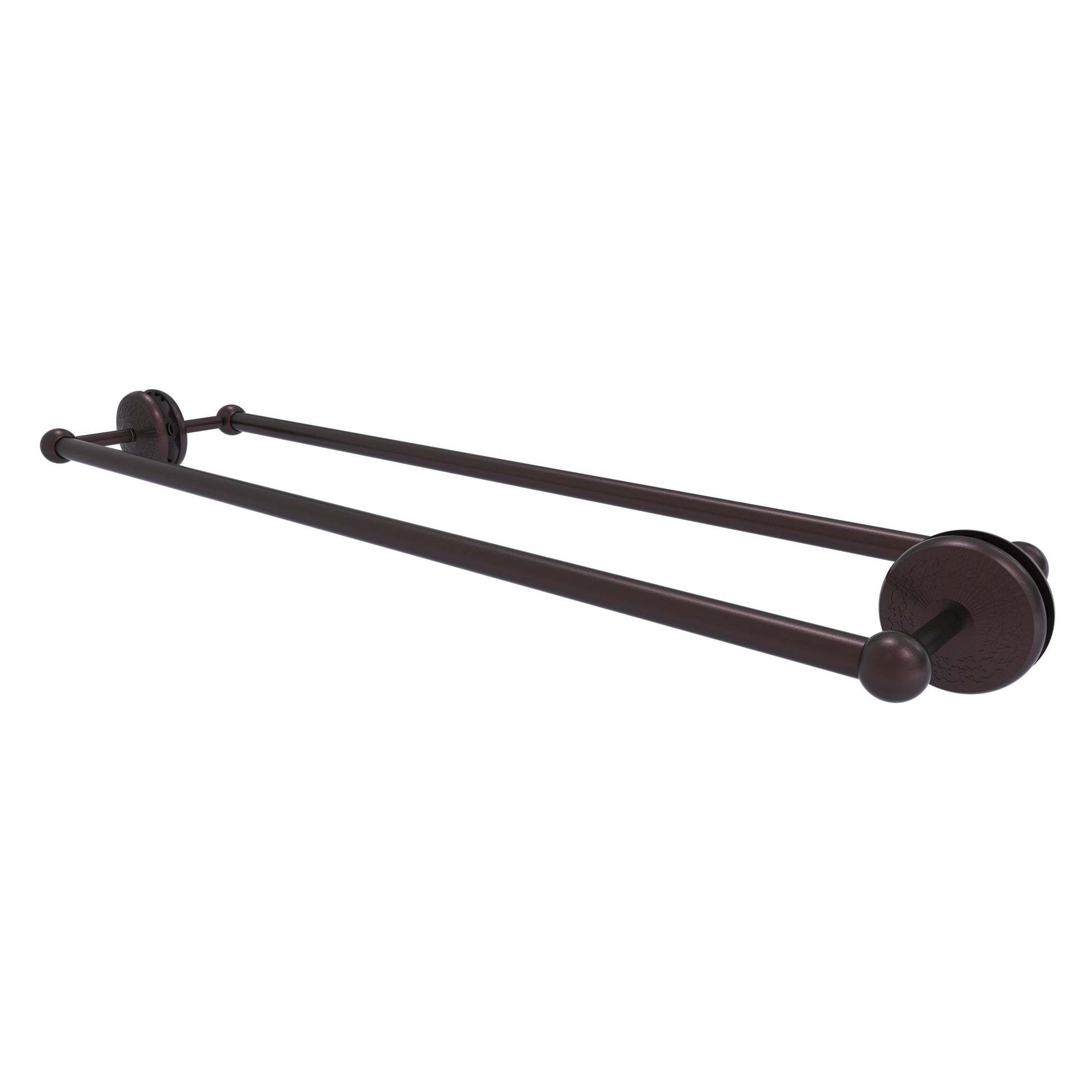 Allied Brass Monte Carlo MC-41-BB-30 33" x 7.8" Antique Bronze Solid Brass Back-to-Back Shower Door Towel Bar