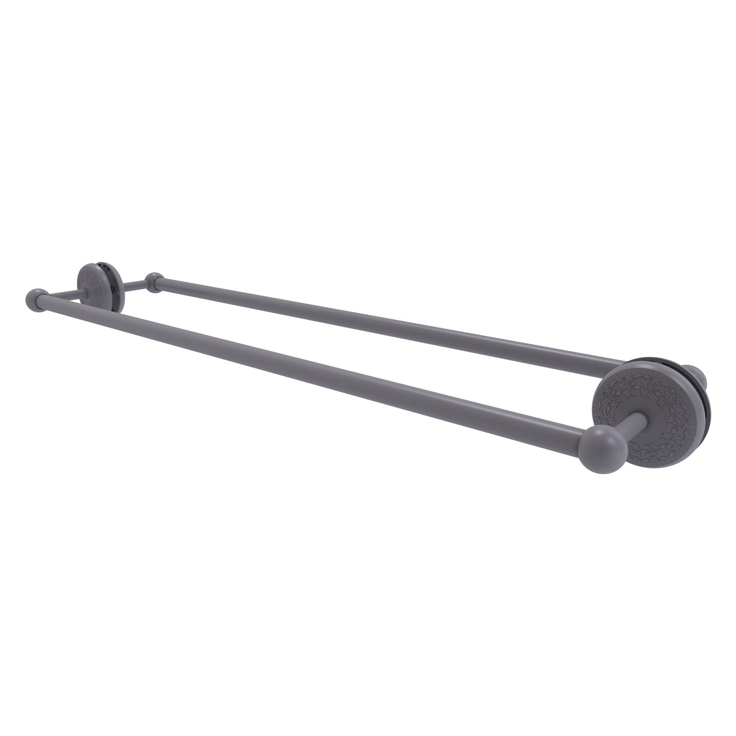 Allied Brass Monte Carlo MC-41-BB-30 33" x 7.8" Matte Gray Solid Brass Back-to-Back Shower Door Towel Bar