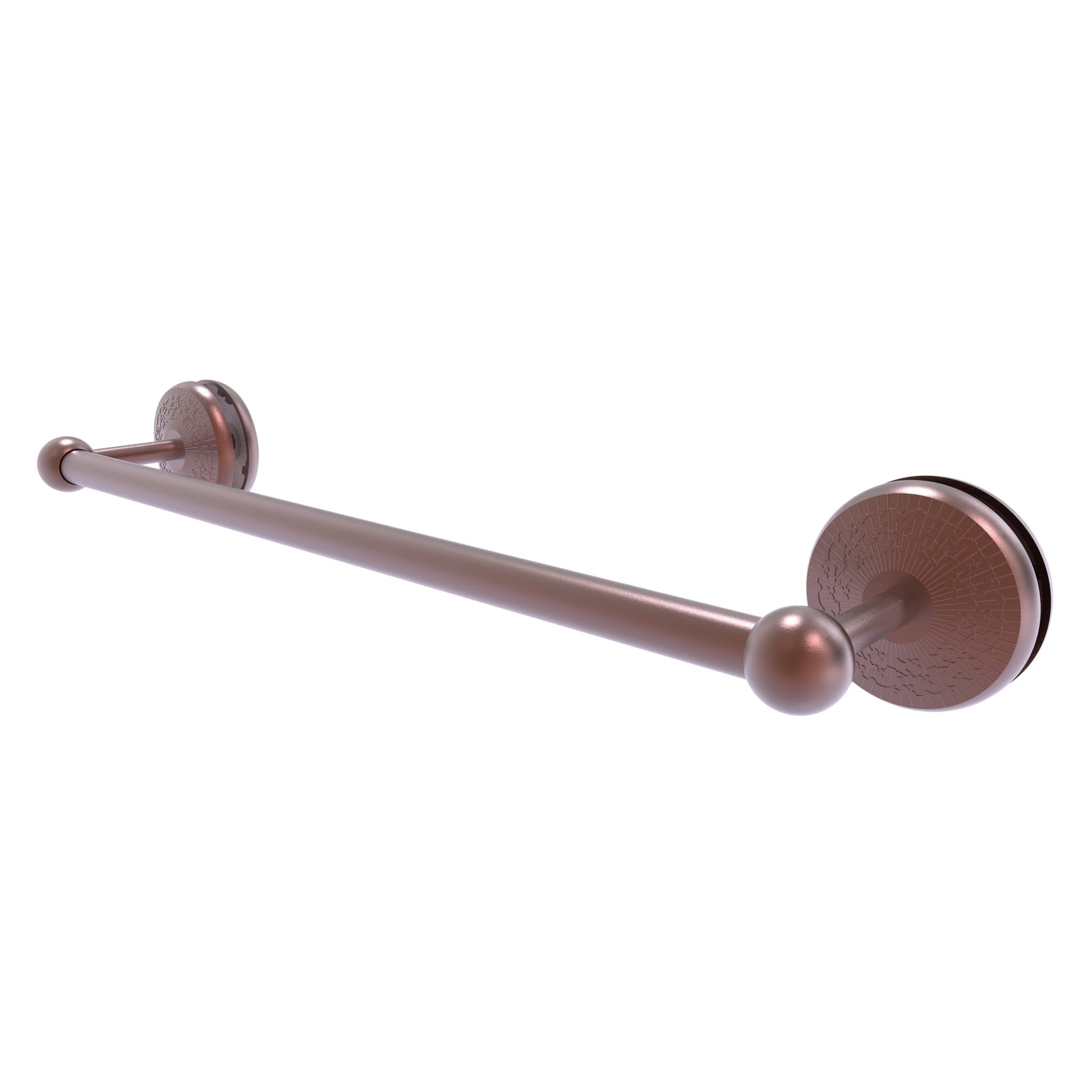 Allied Brass Monte Carlo MC-41-SM-18 21" x N/A" Antique Copper Solid Brass Shower Door Towel Bar