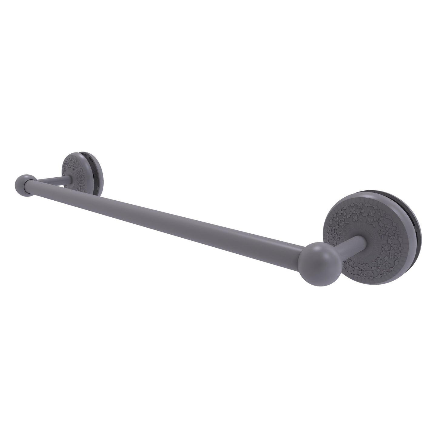 Allied Brass Monte Carlo MC-41-SM-18 21" x N/A" Matte Gray Solid Brass Shower Door Towel Bar