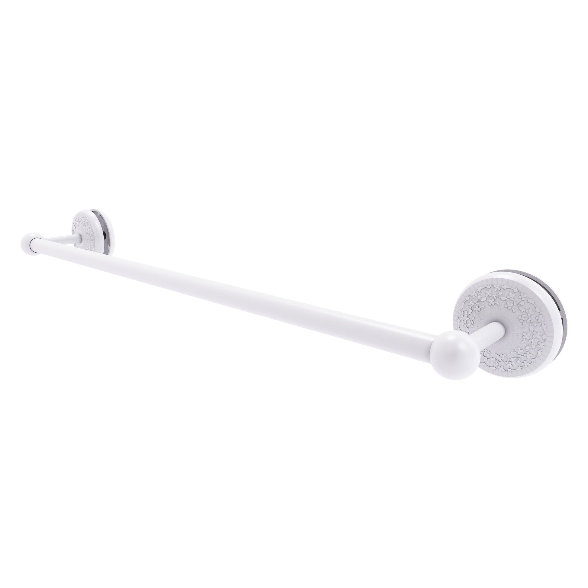 Allied Brass Monte Carlo MC-41-SM-24 27" x N/A" Matte White Solid Brass Shower Door Towel Bar