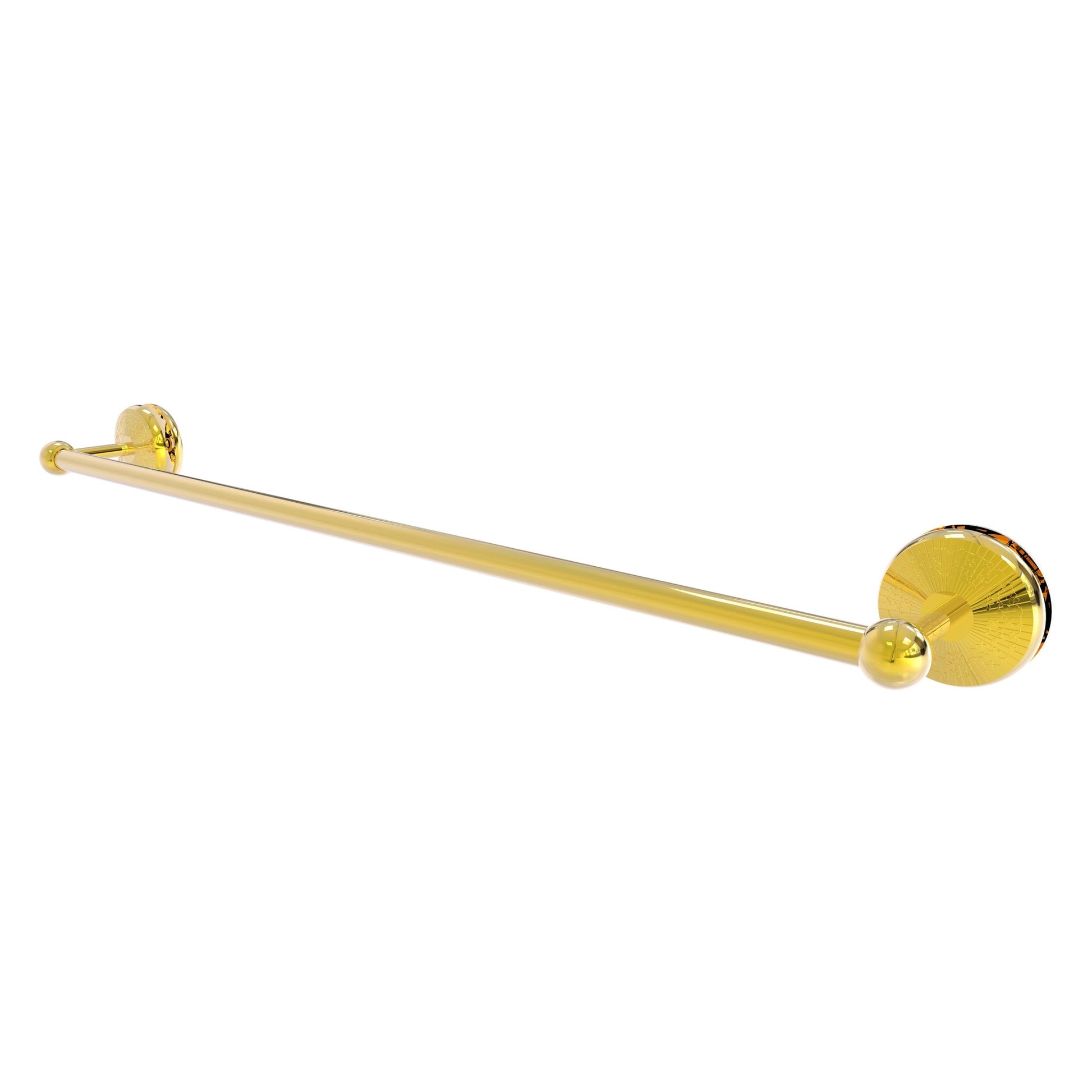 Allied Brass Monte Carlo MC-41-SM-30 33" x N/A" Polished Brass Solid Brass Shower Door Towel Bar