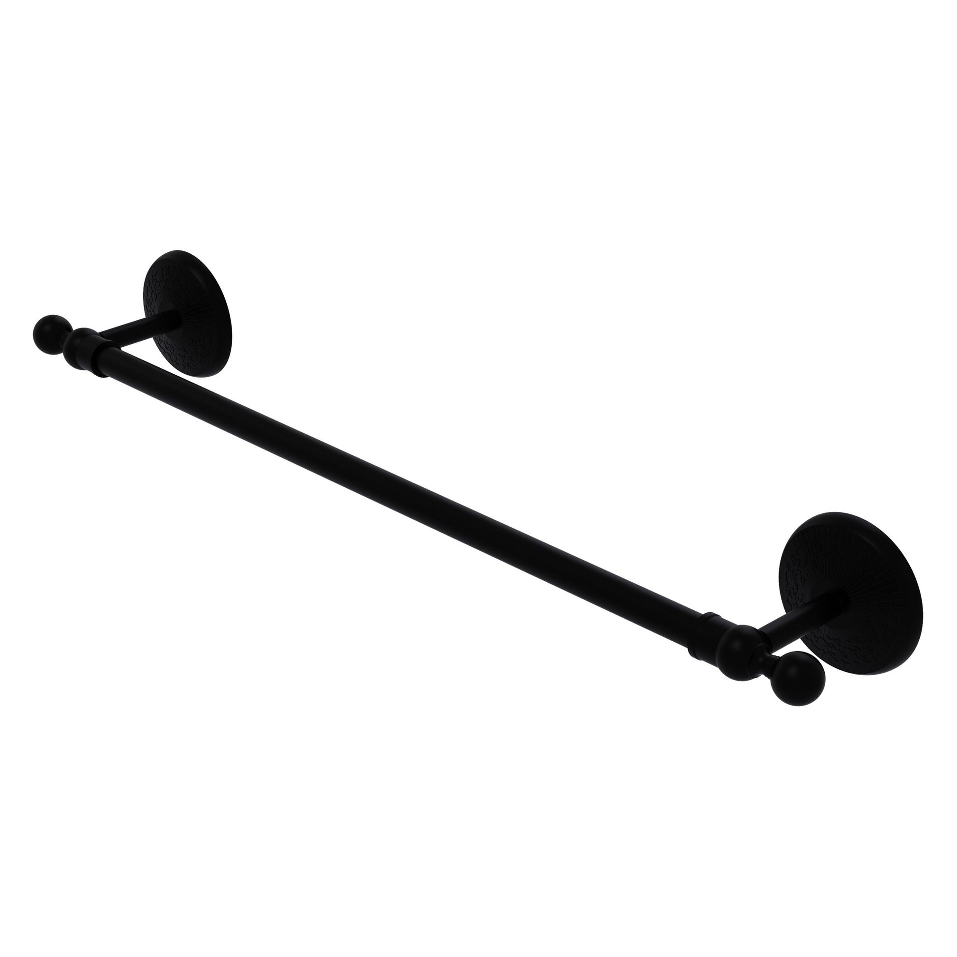 Allied Brass Monte Carlo MC-41/24 24" x 27" Matte Black Solid Brass Towel Bar