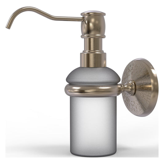 Allied Brass Monte Carlo MC-60 3" x 3" Antique Pewter Solid Brass Wall-Mounted Soap Dispenser