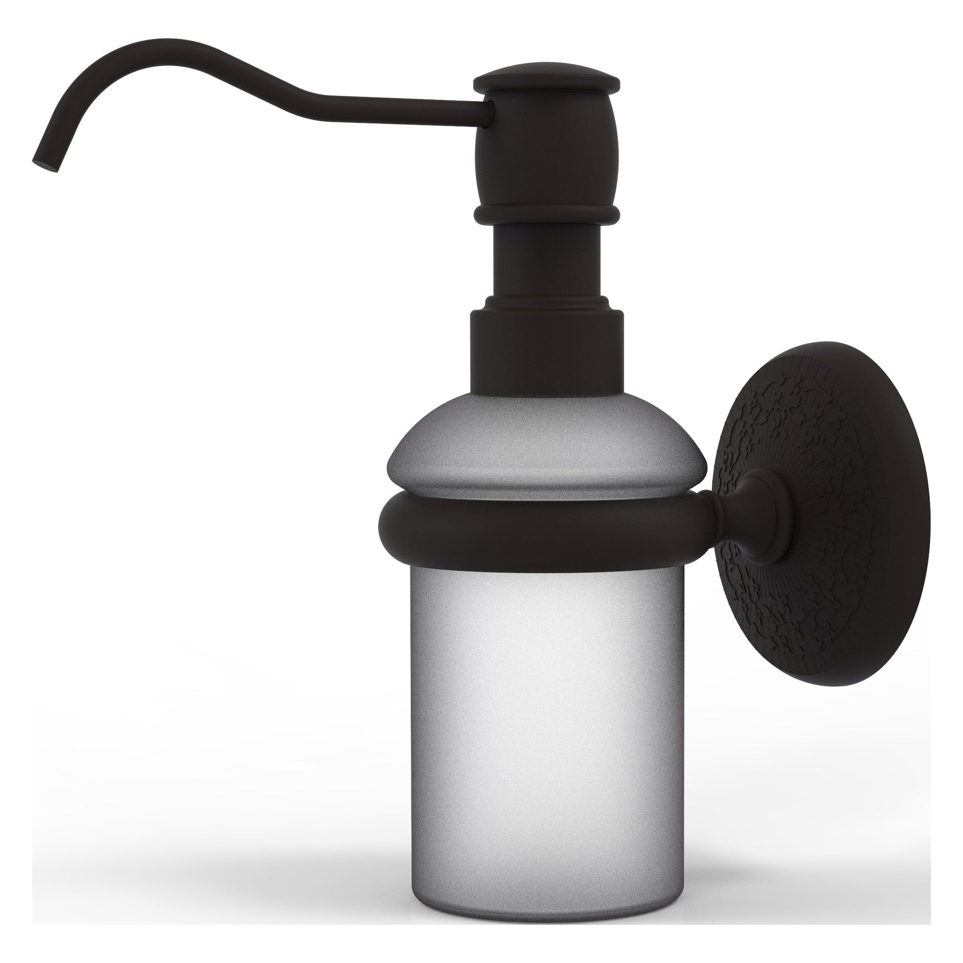 Allied Brass Monte Carlo MC-60 3" x 3" Oil Rubbed Bronze Solid Brass Wall-Mounted Soap Dispenser