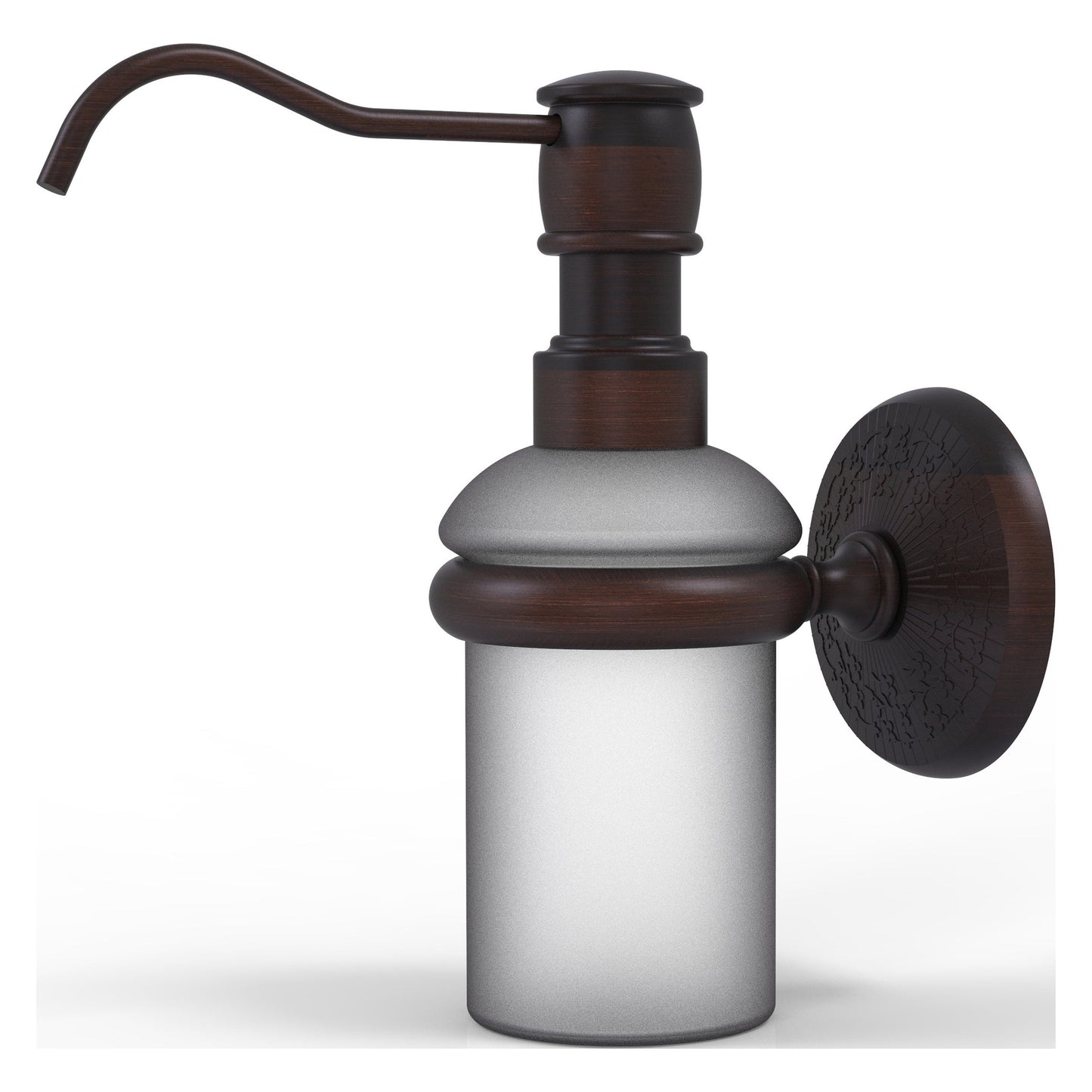 Allied Brass Monte Carlo MC-60 3" x 3" Venetian Bronze Solid Brass Wall-Mounted Soap Dispenser