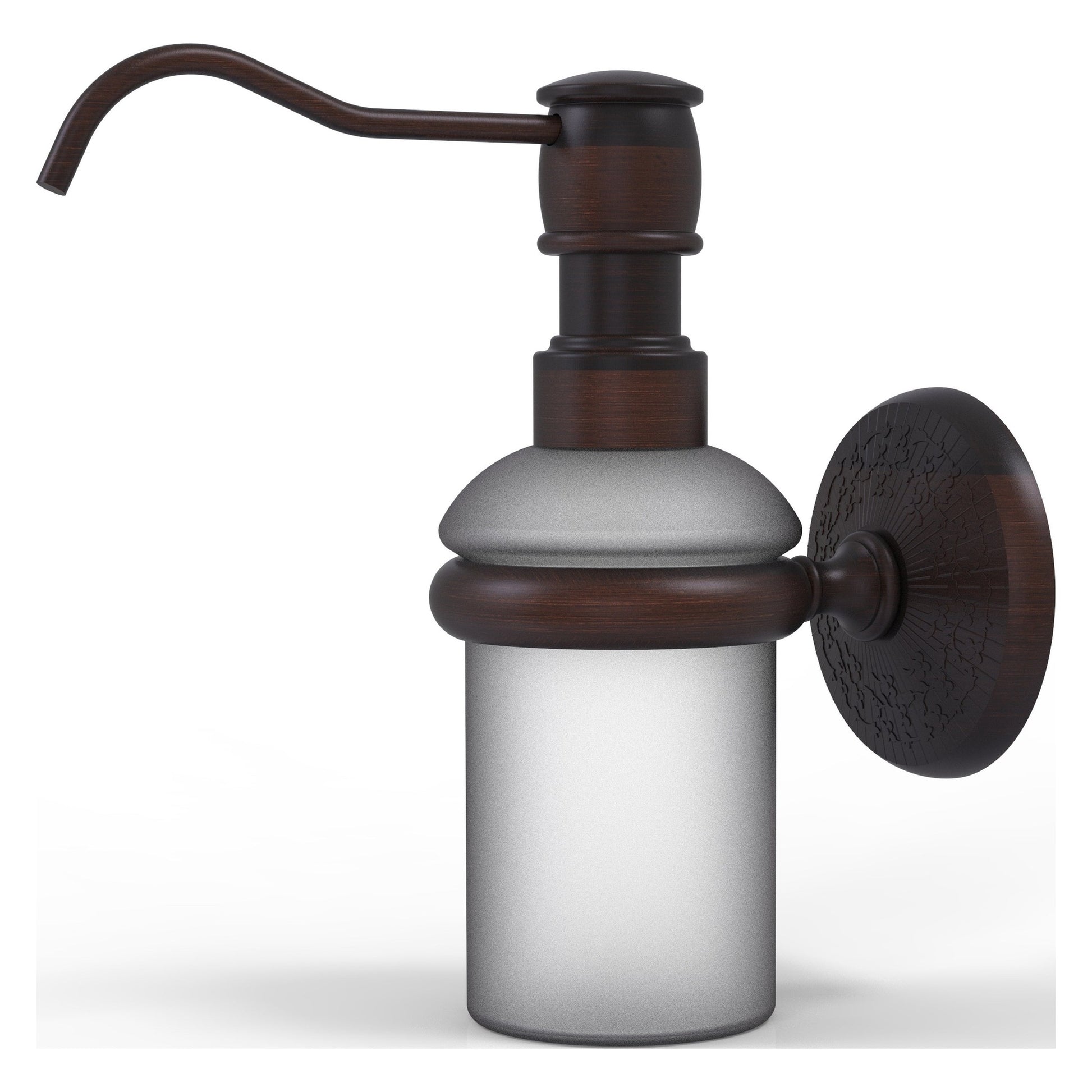 Allied Brass Monte Carlo MC-60 3" x 3" Venetian Bronze Solid Brass Wall-Mounted Soap Dispenser