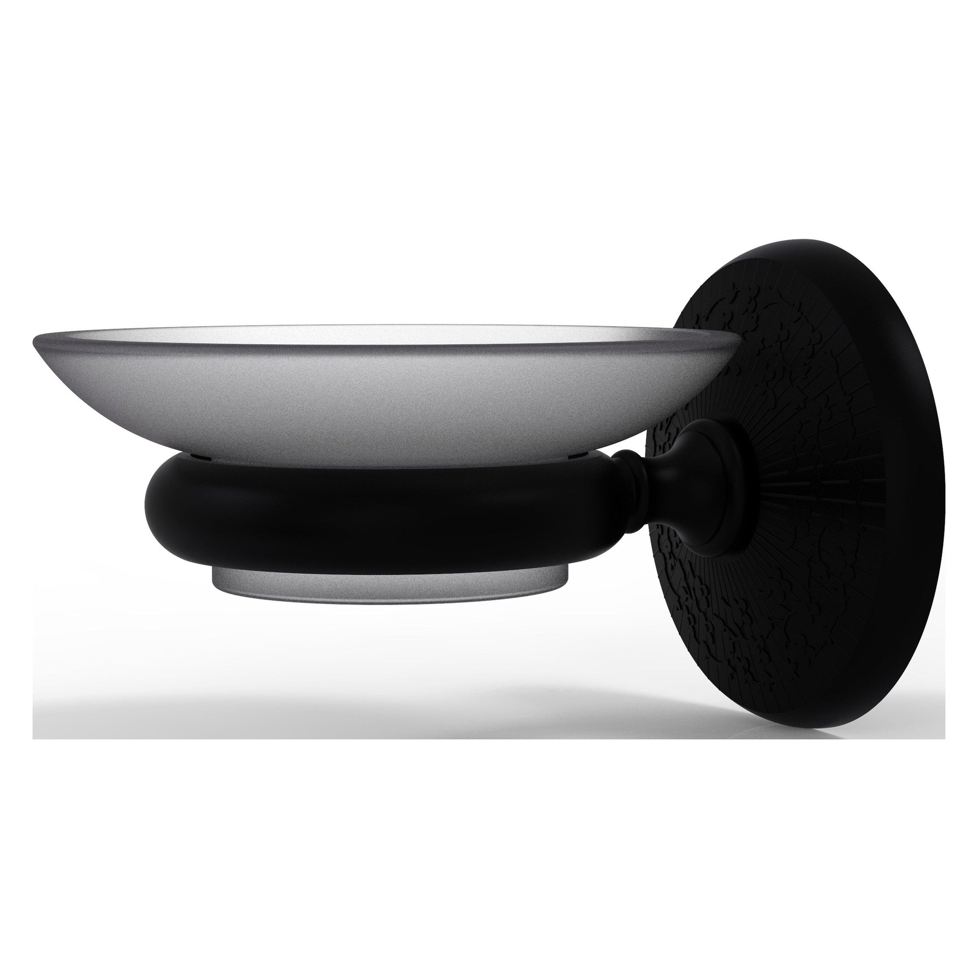 Allied Brass Monte Carlo MC-62 3" x 4.5" Matte Black Solid Brass Wall-Mounted Soap Dish