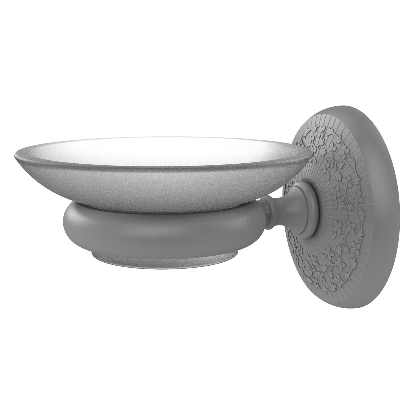 Allied Brass Monte Carlo MC-62 3" x 4.5" Matte Gray Solid Brass Wall-Mounted Soap Dish