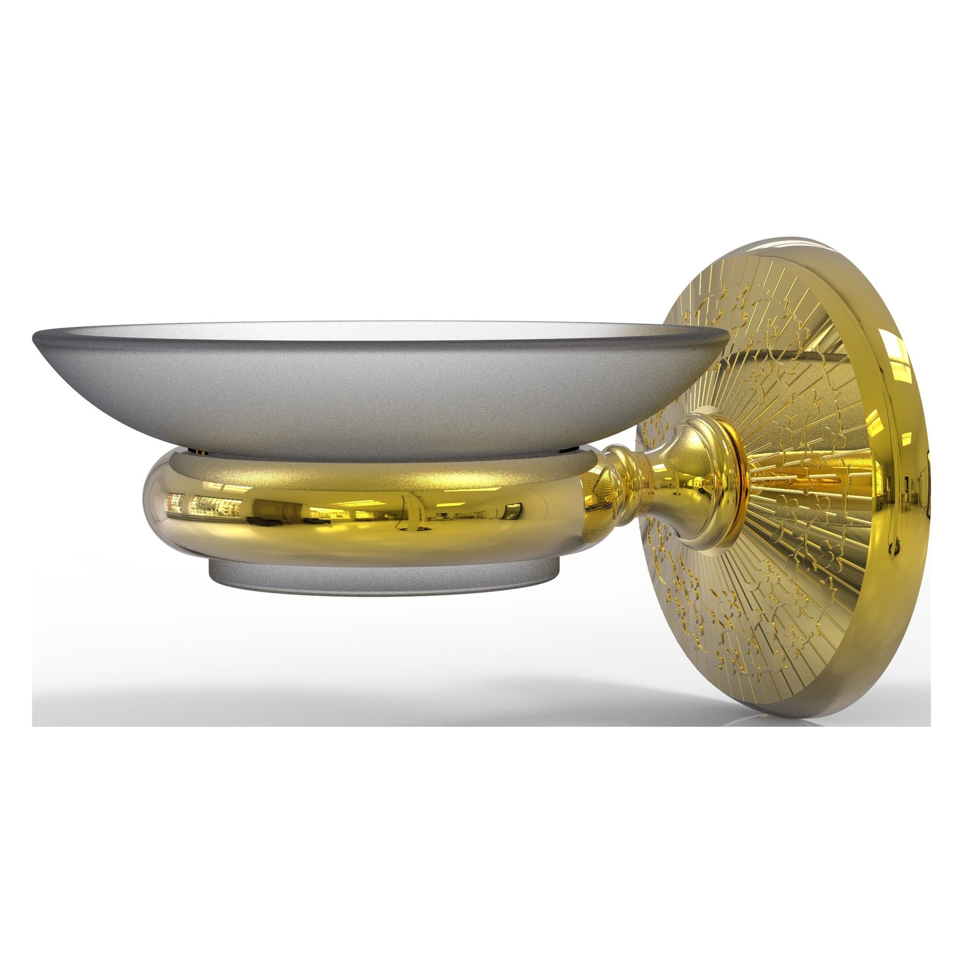 Allied Brass Monte Carlo MC-62 3" x 4.5" Polished Brass Solid Brass Wall-Mounted Soap Dish