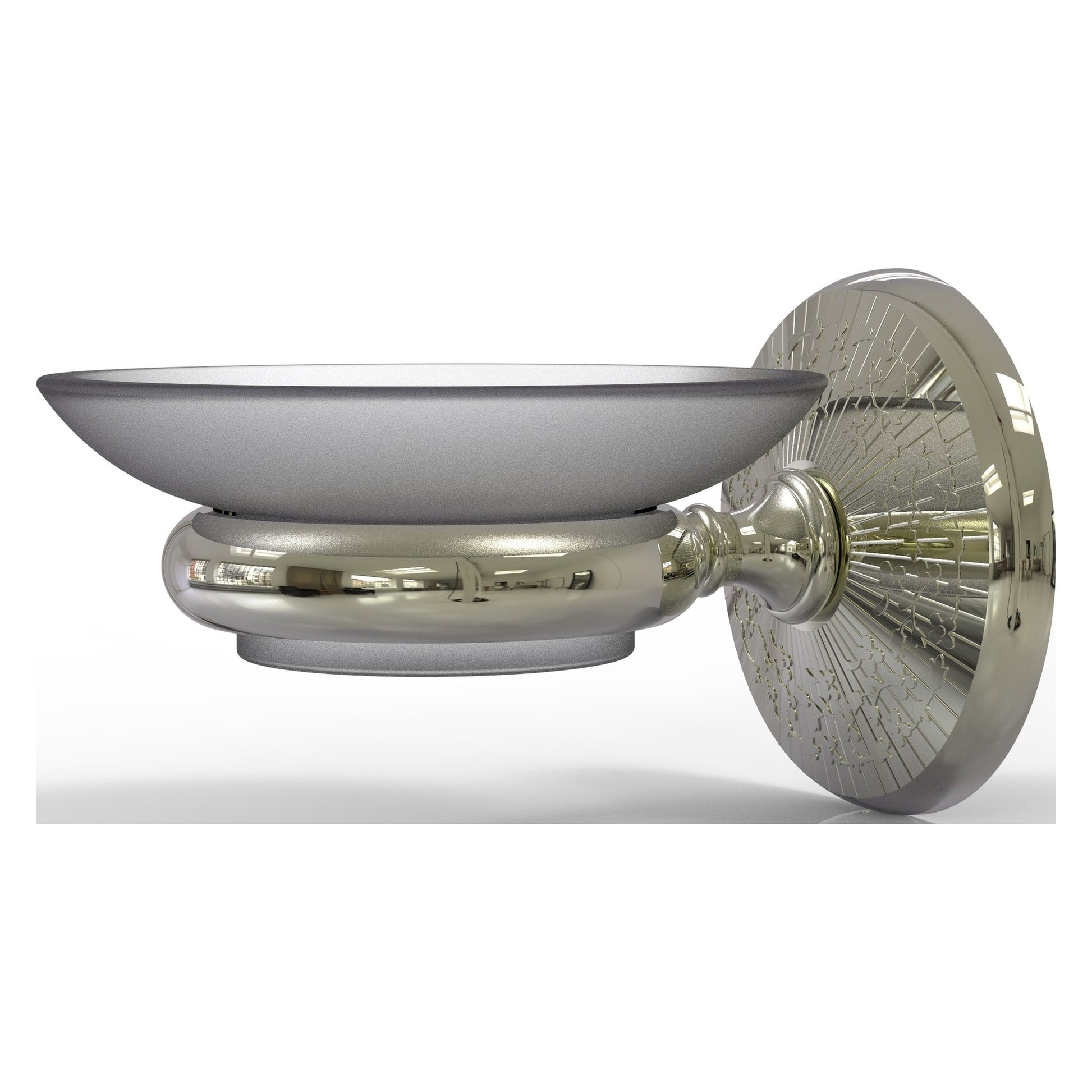 Allied Brass Monte Carlo MC-62 3" x 4.5" Polished Nickel Solid Brass Wall-Mounted Soap Dish