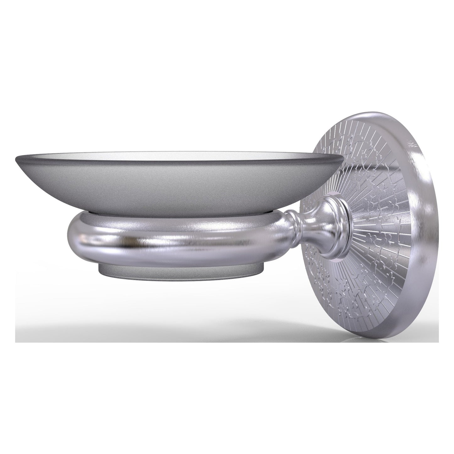 Allied Brass Monte Carlo MC-62 3" x 4.5" Satin Chrome Solid Brass Wall-Mounted Soap Dish