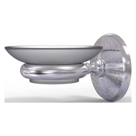 Allied Brass Monte Carlo MC-62 3" x 4.5" Satin Chrome Solid Brass Wall-Mounted Soap Dish