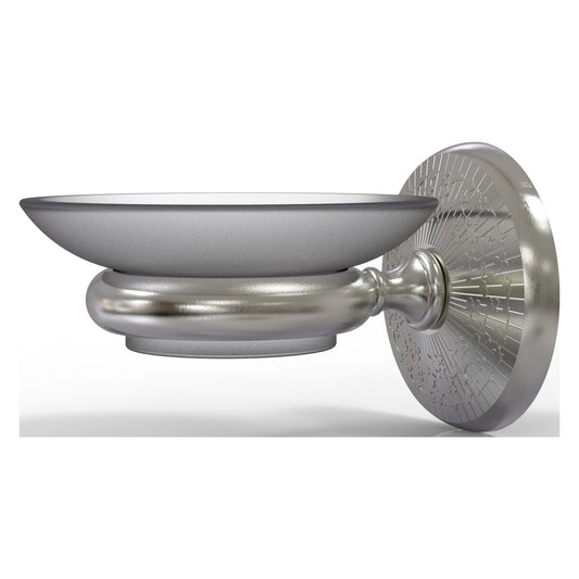Allied Brass Monte Carlo MC-62 3" x 4.5" Satin Nickel Solid Brass Wall-Mounted Soap Dish