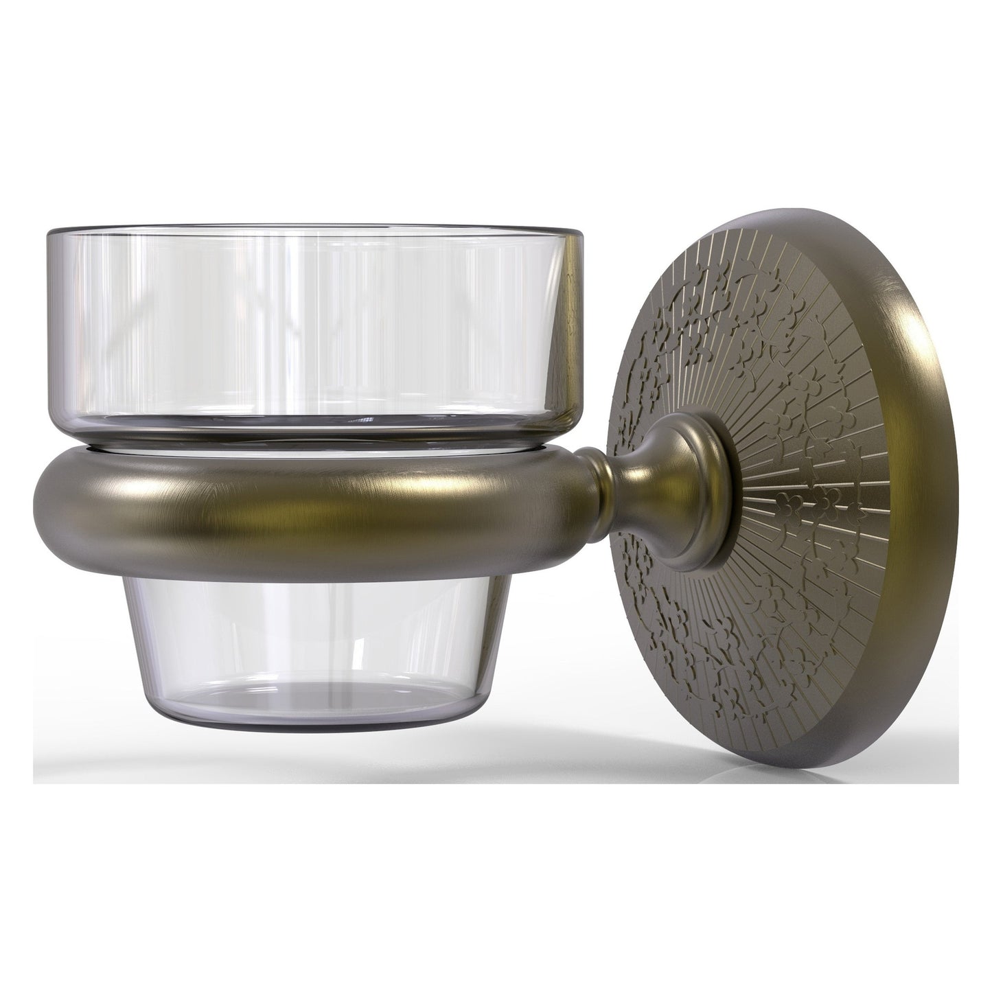 Allied Brass Monte Carlo MC-64 3.1" x 2.5" Antique Brass Solid Brass Wall-Mounted Votive Candle Holder