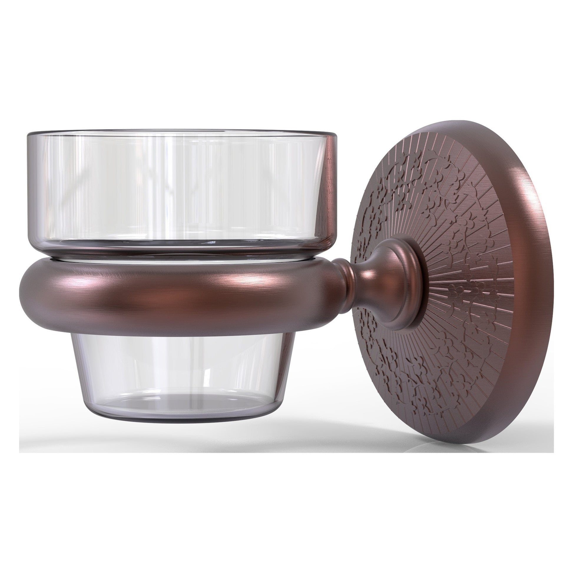Allied Brass Monte Carlo MC-64 3.1" x 2.5" Antique Copper Solid Brass Wall-Mounted Votive Candle Holder