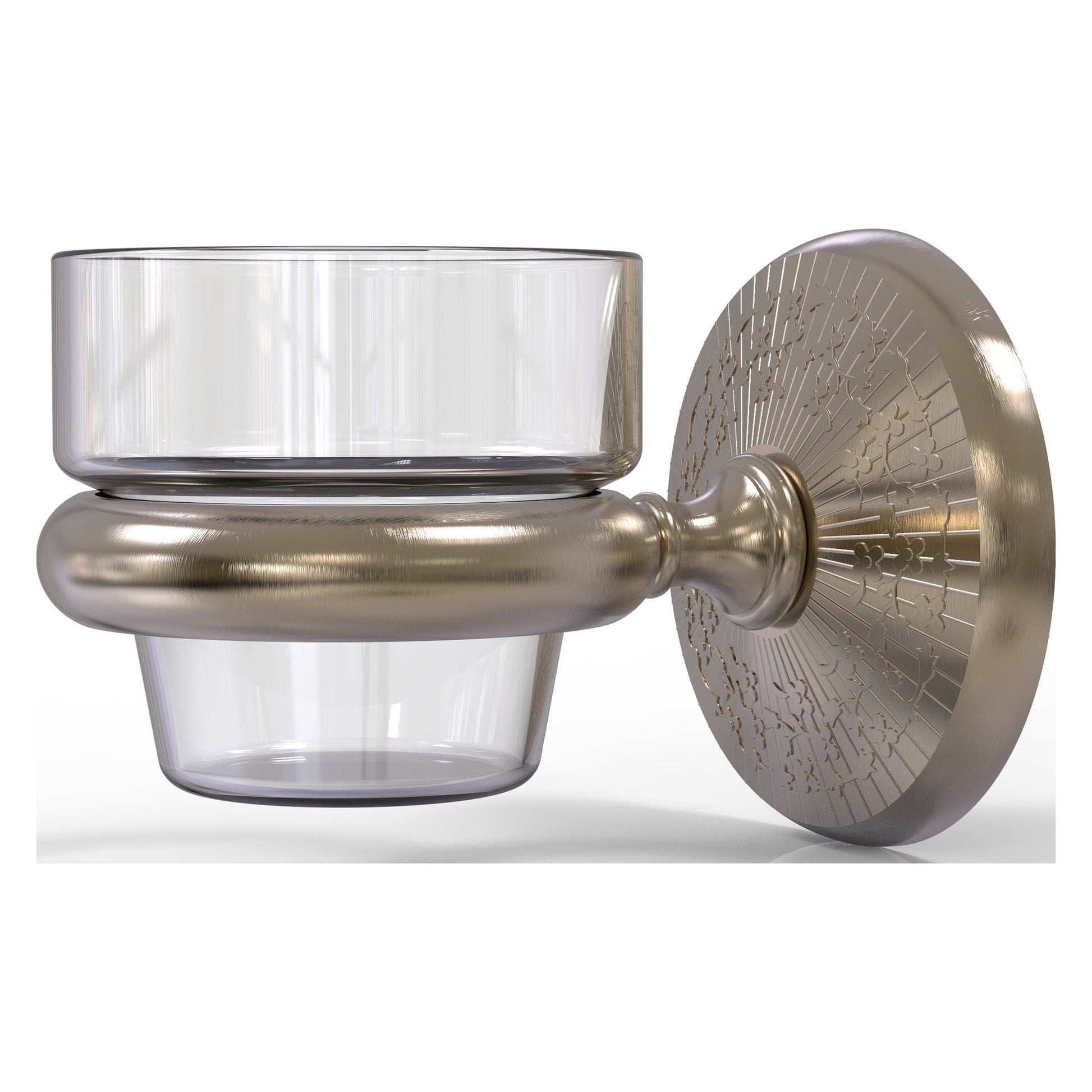 Allied Brass Monte Carlo MC-64 3.1" x 2.5" Antique Pewter Solid Brass Wall-Mounted Votive Candle Holder