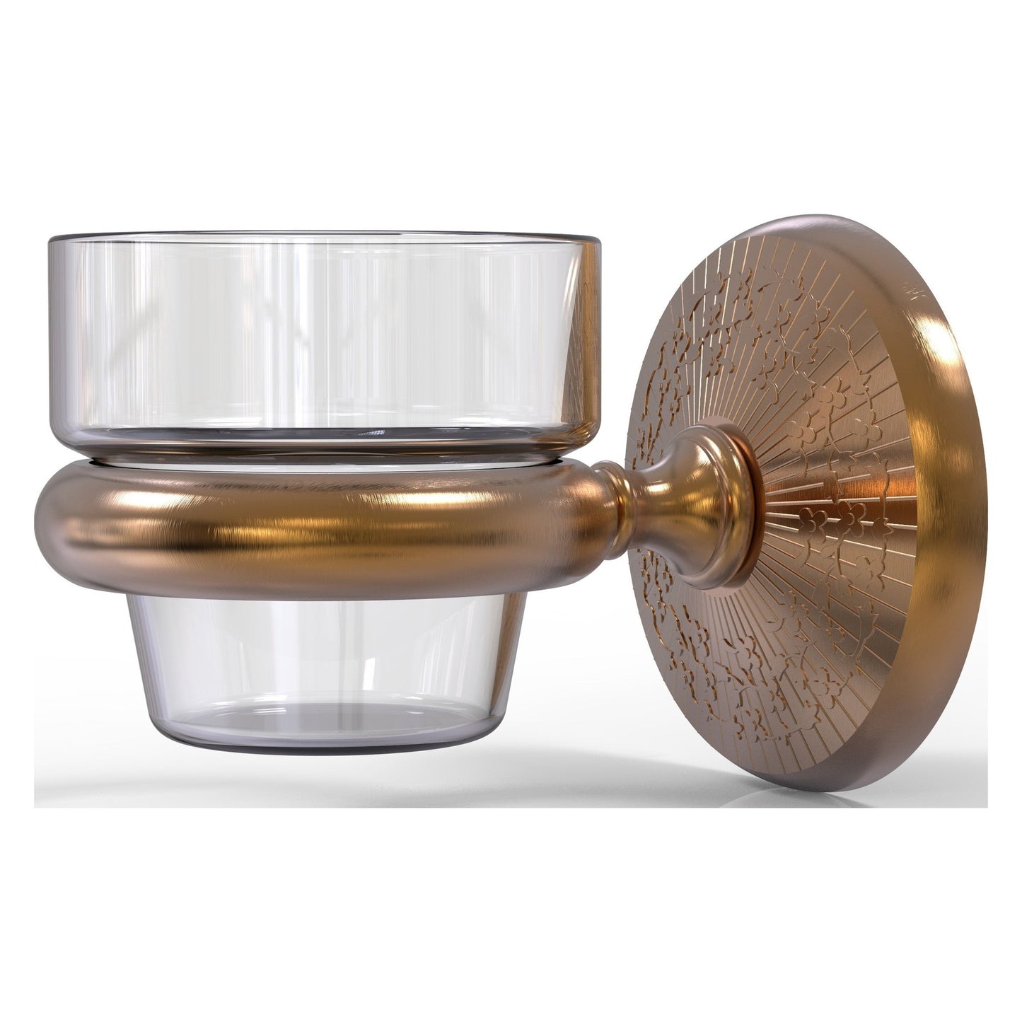Allied Brass Monte Carlo MC-64 3.1" x 2.5" Brushed Bronze Solid Brass Wall-Mounted Votive Candle Holder