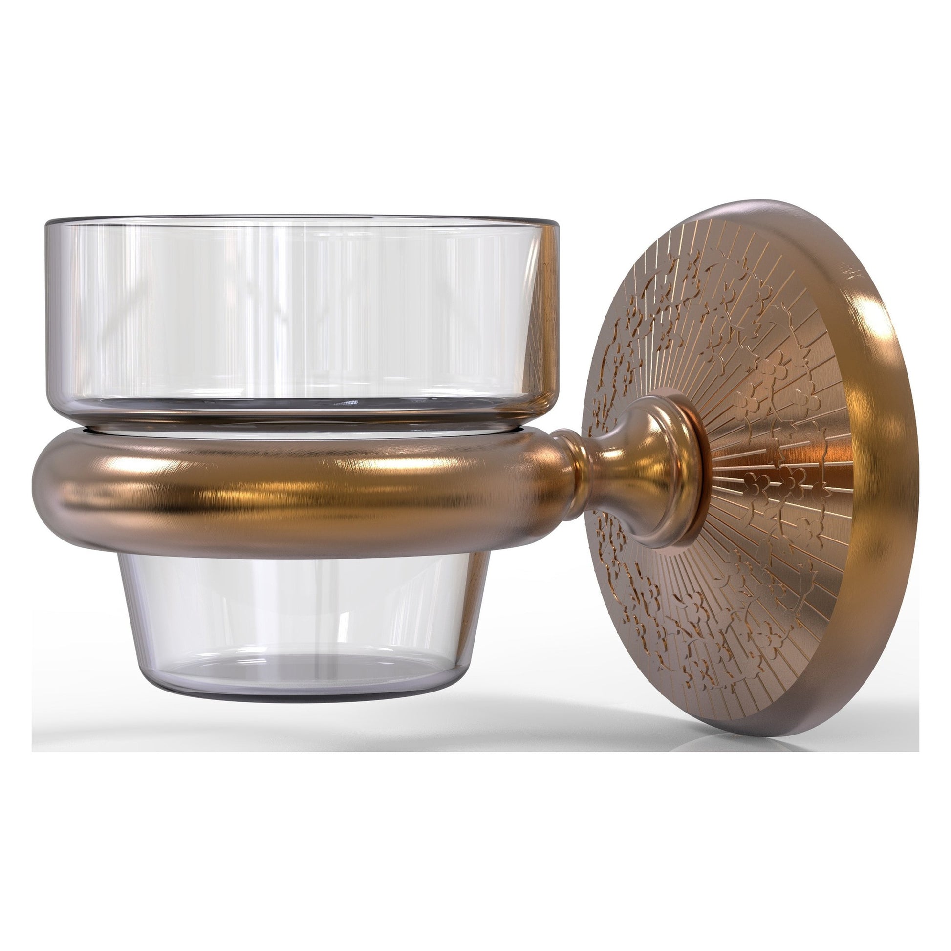 Allied Brass Monte Carlo MC-64 3.1" x 2.5" Brushed Bronze Solid Brass Wall-Mounted Votive Candle Holder