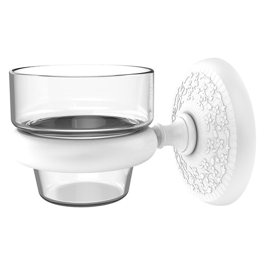 Allied Brass Monte Carlo MC-64 3.1" x 2.5" Matte White Solid Brass Wall-Mounted Votive Candle Holder