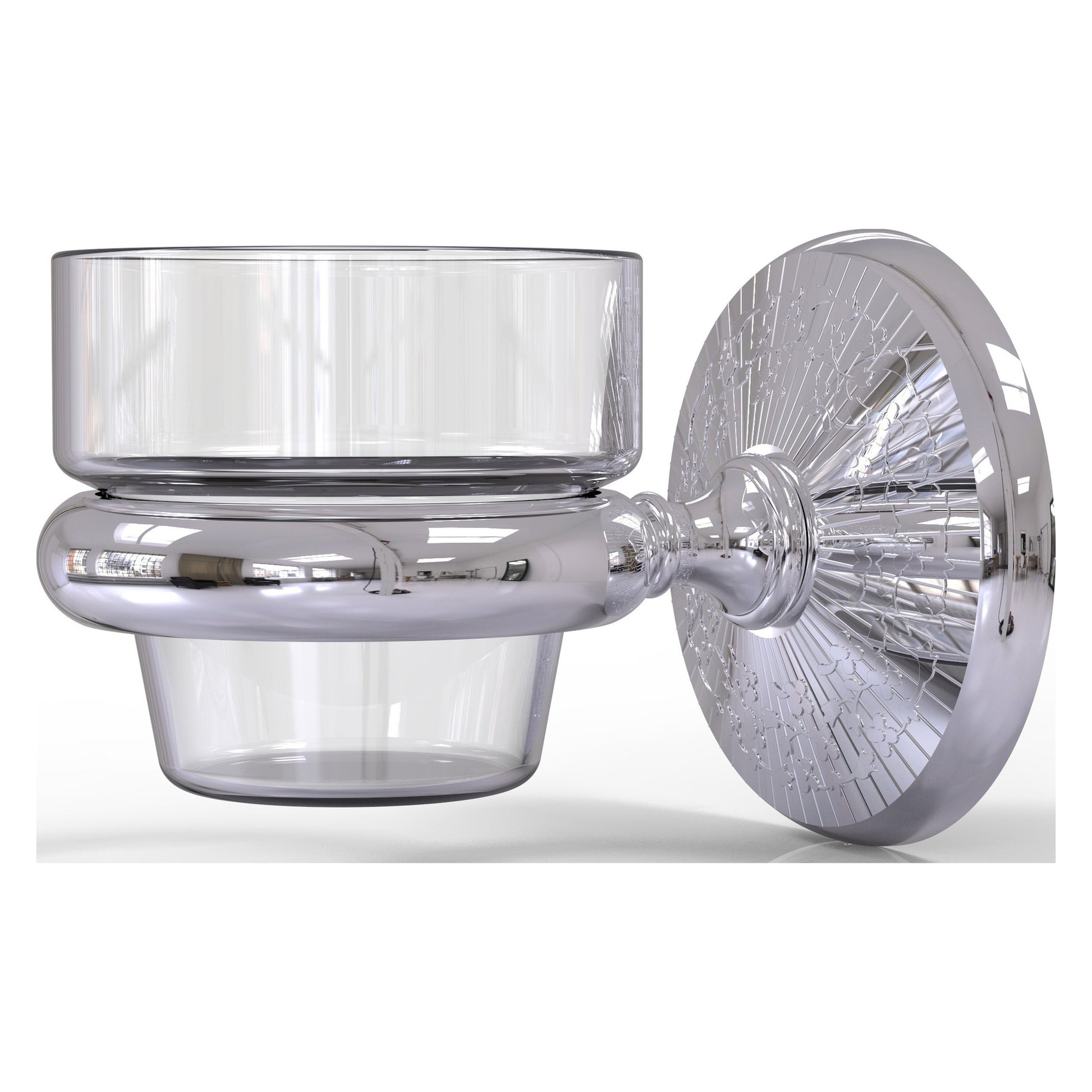 Allied Brass Monte Carlo MC-64 3.1" x 2.5" Polished Chrome Solid Brass Wall-Mounted Votive Candle Holder