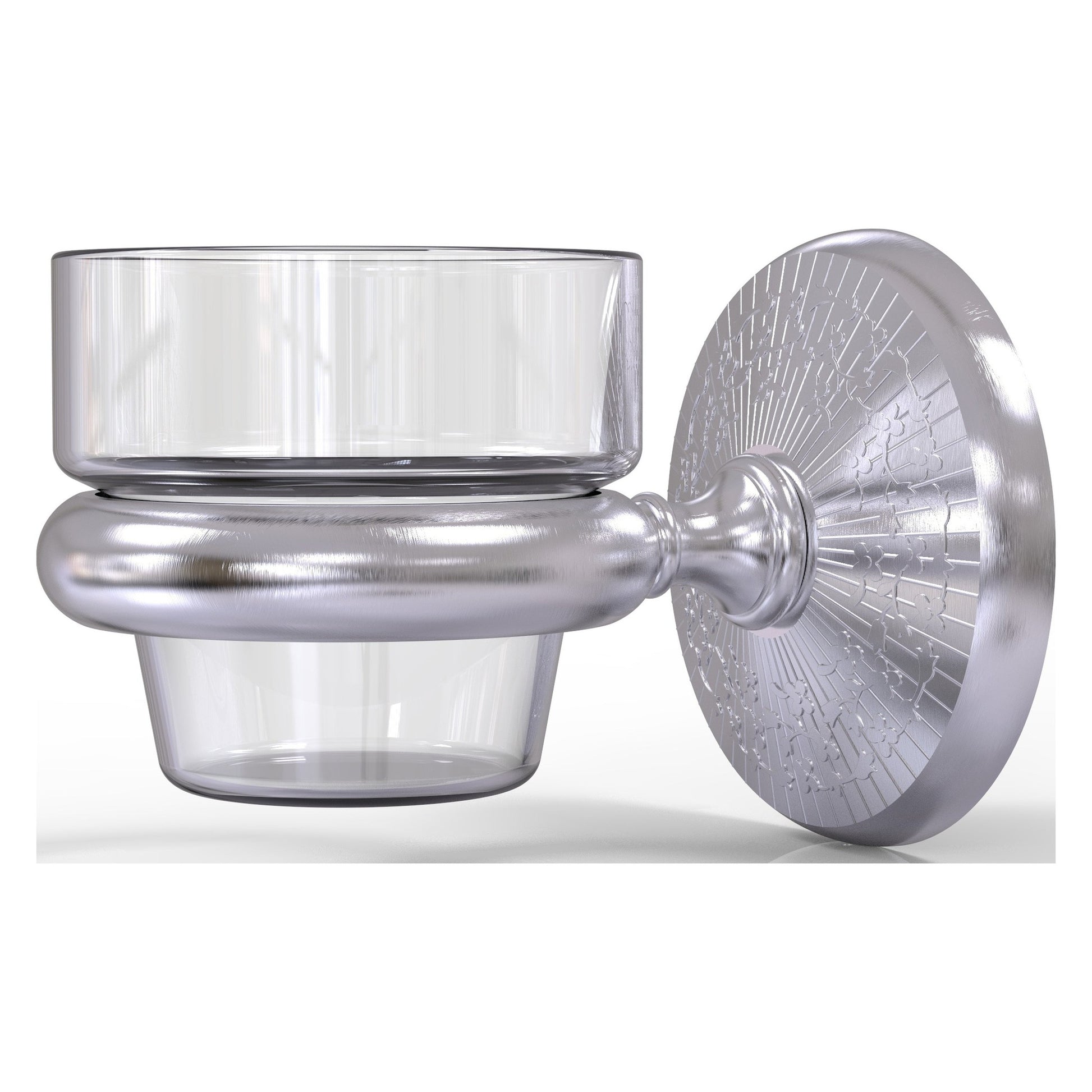 Allied Brass Monte Carlo MC-64 3.1" x 2.5" Satin Chrome Solid Brass Wall-Mounted Votive Candle Holder