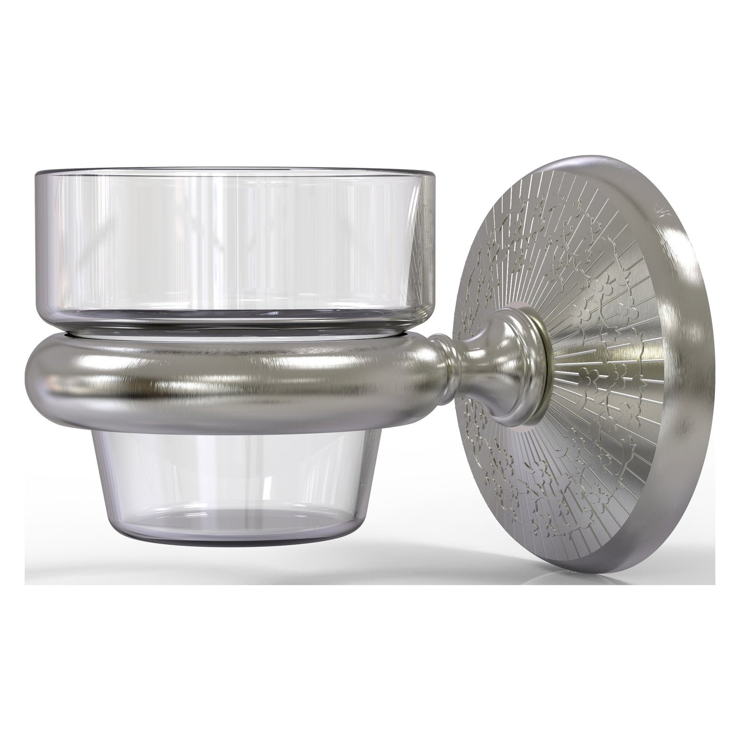 Allied Brass Monte Carlo MC-64 3.1" x 2.5" Satin Nickel Solid Brass Wall-Mounted Votive Candle Holder