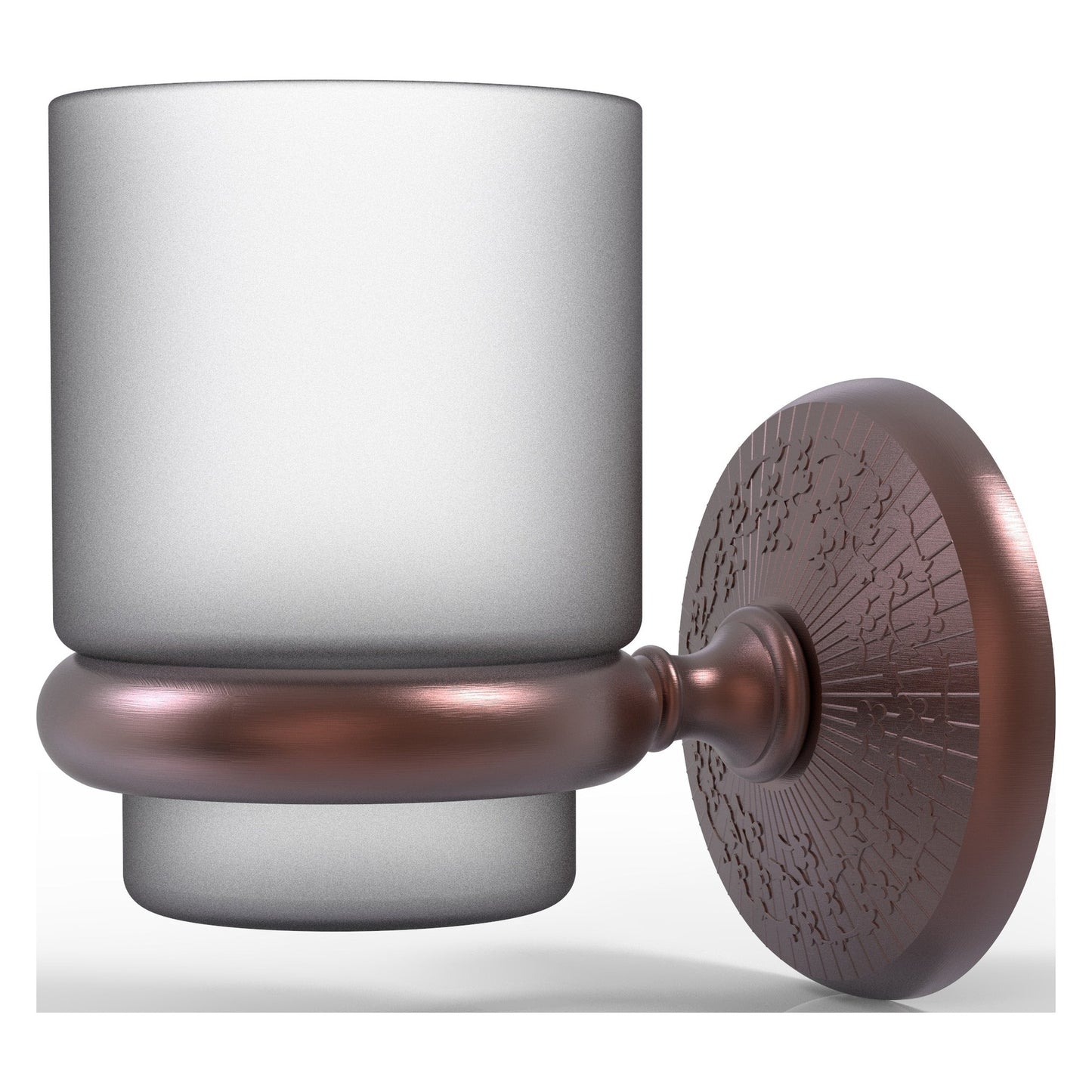 Allied Brass Monte Carlo MC-66 3.1" x 2.5" Antique Copper Solid Brass Wall-Mounted Tumbler Holder