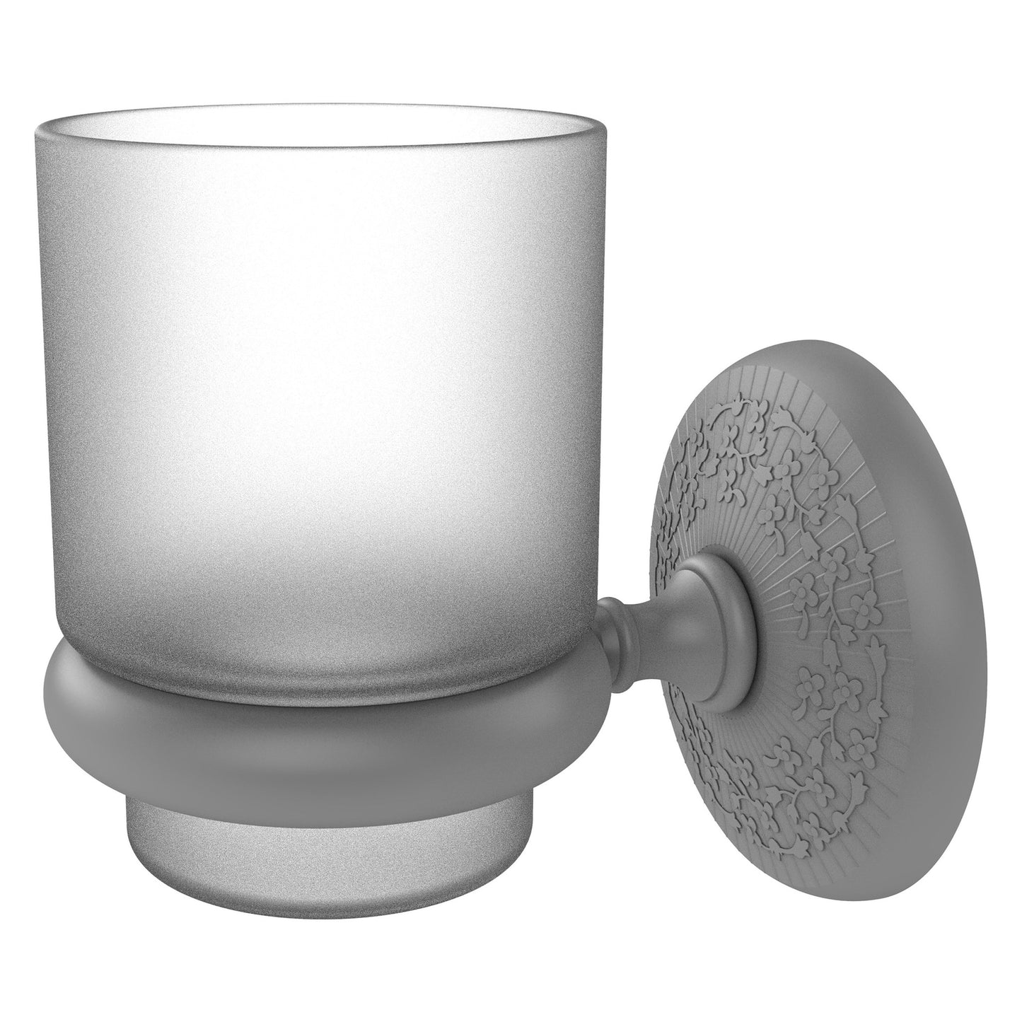 Allied Brass Monte Carlo MC-66 3.1" x 2.5" Matte Gray Solid Brass Wall-Mounted Tumbler Holder