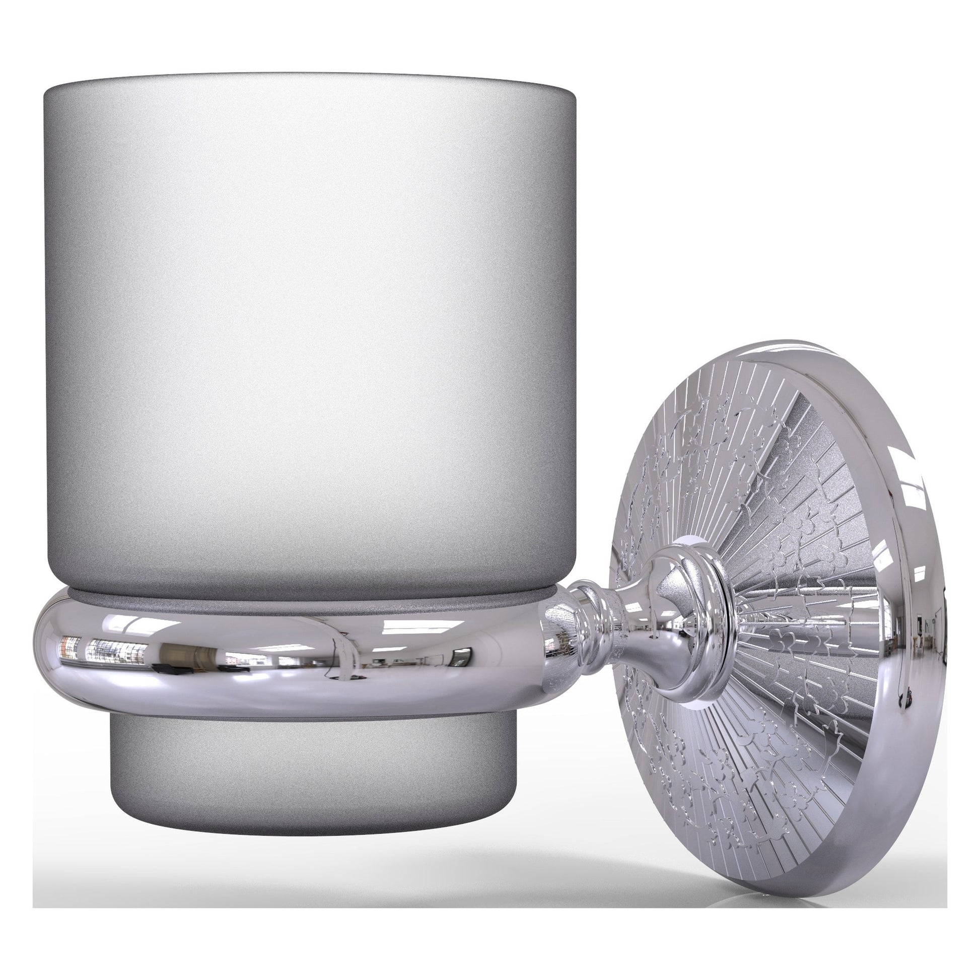 Allied Brass Monte Carlo MC-66 3.1" x 2.5" Polished Chrome Solid Brass Wall-Mounted Tumbler Holder